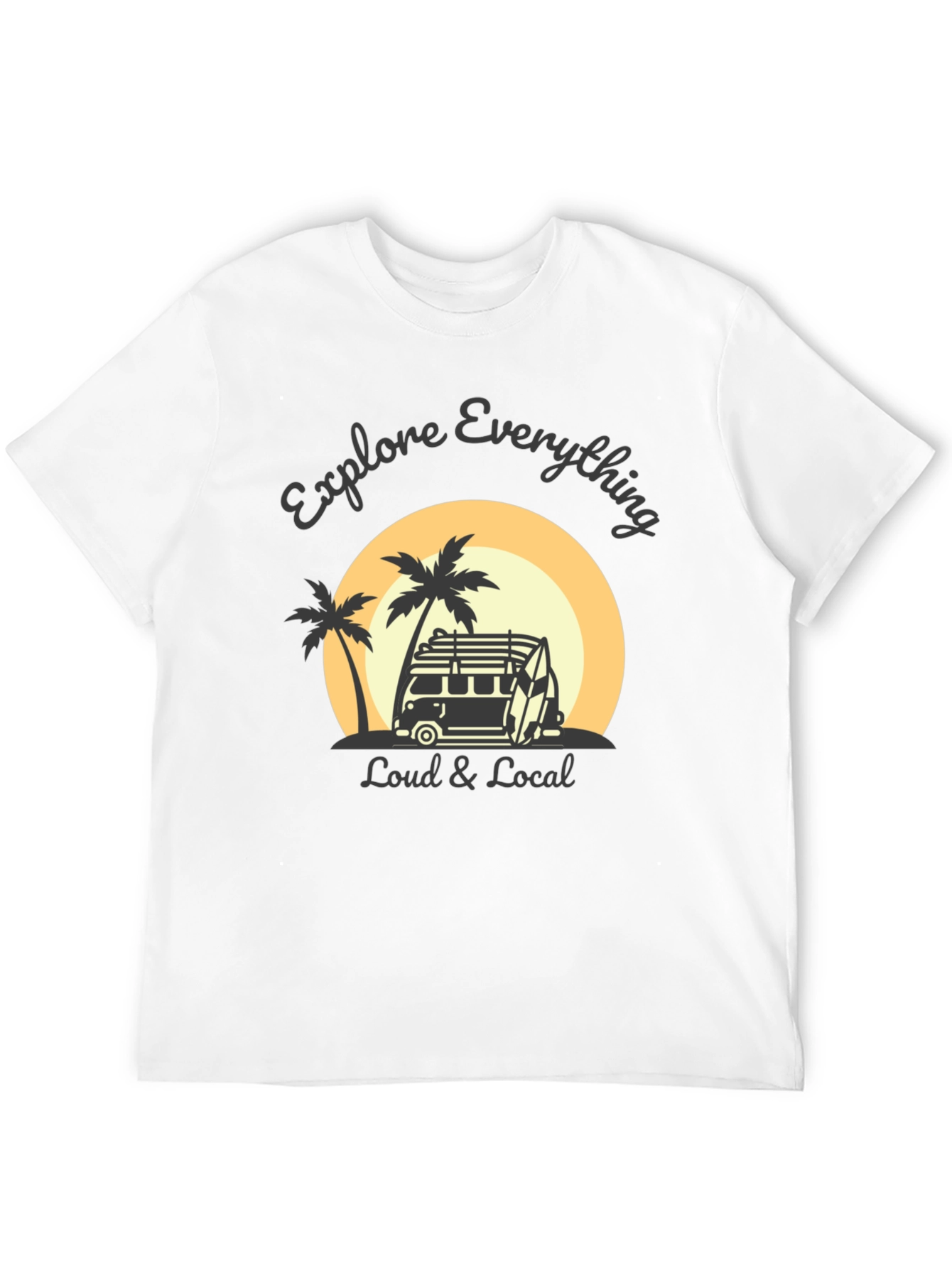 Explore Everything Loud & Local Black Graphic Tee
