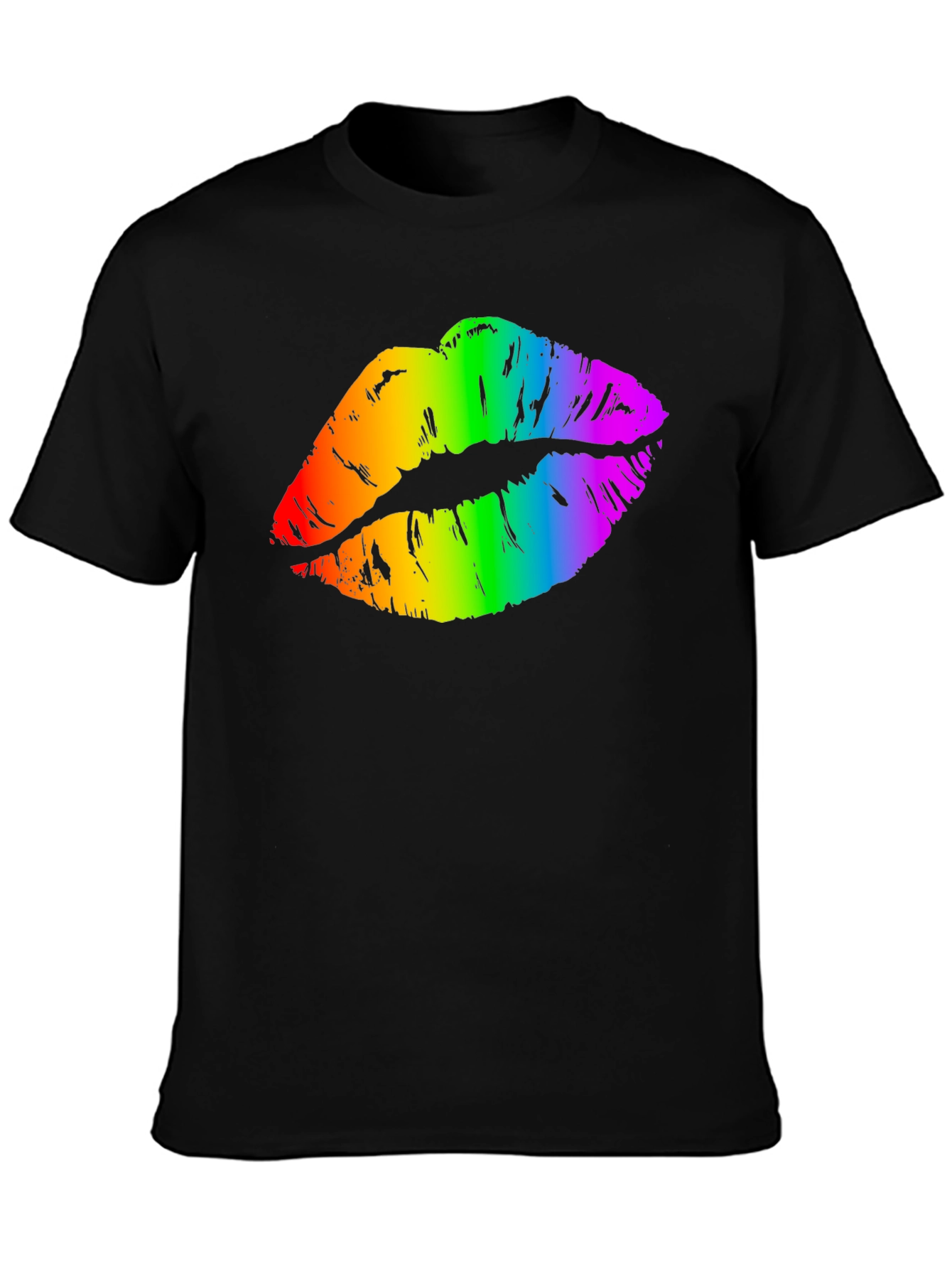 Rainbow Lips Graphic Tee - Pride Month Shirt