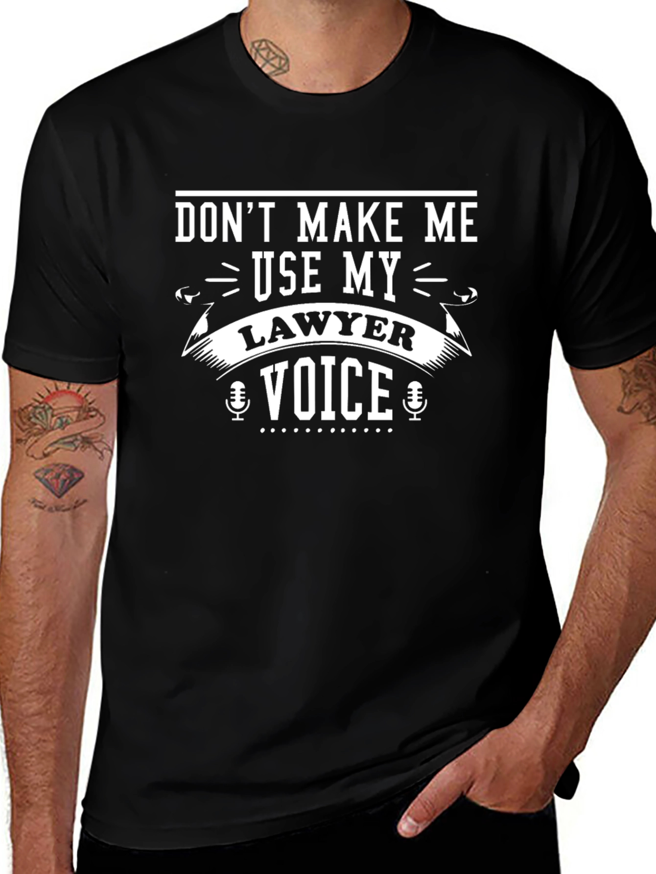 Lawyer Voice Funny T-Shirt - Black