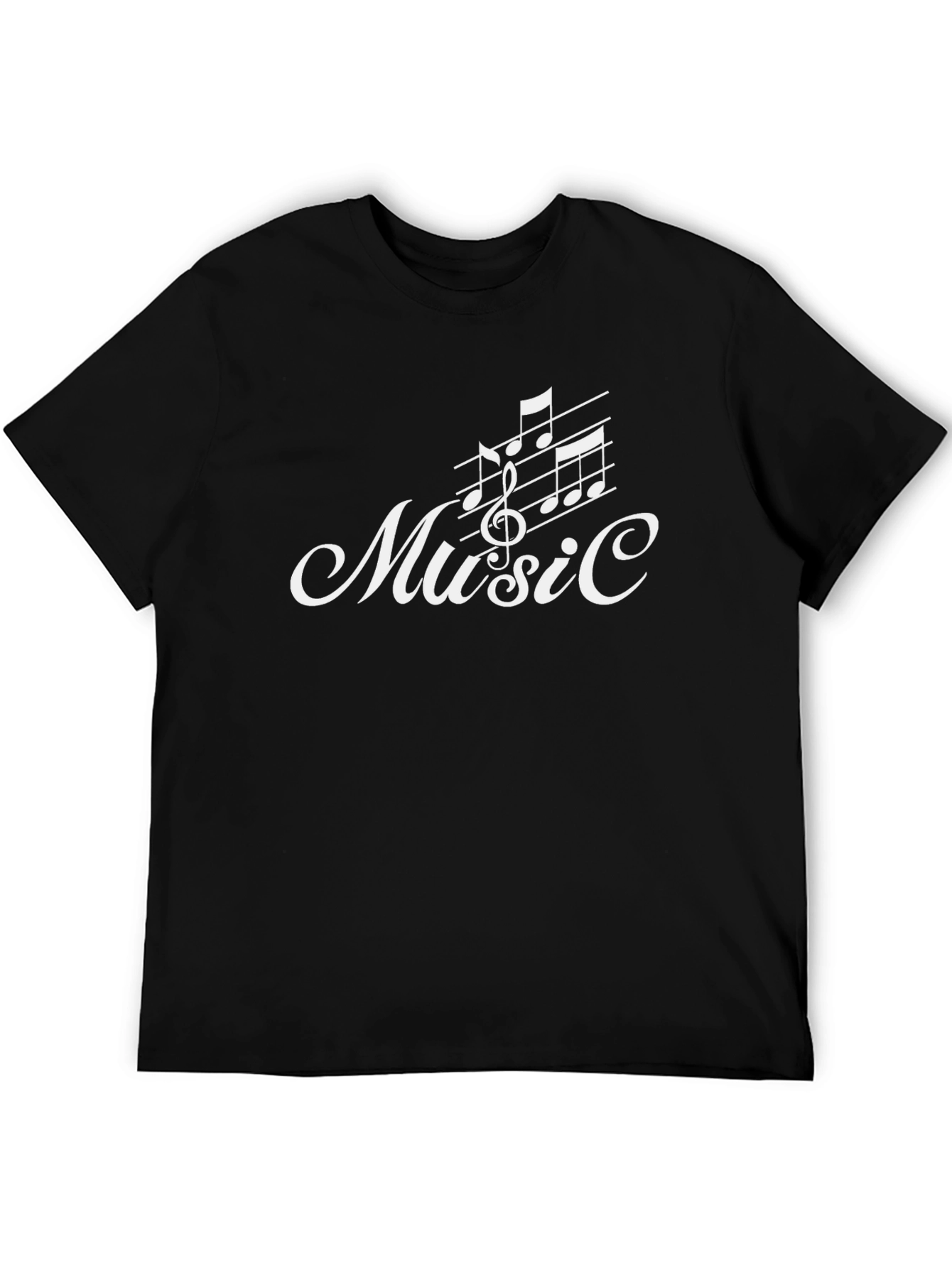 Music Graphic Black T-Shirt for Men
