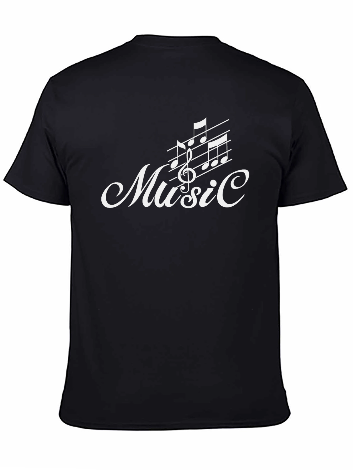 Music Graphic Black T-Shirt for Men