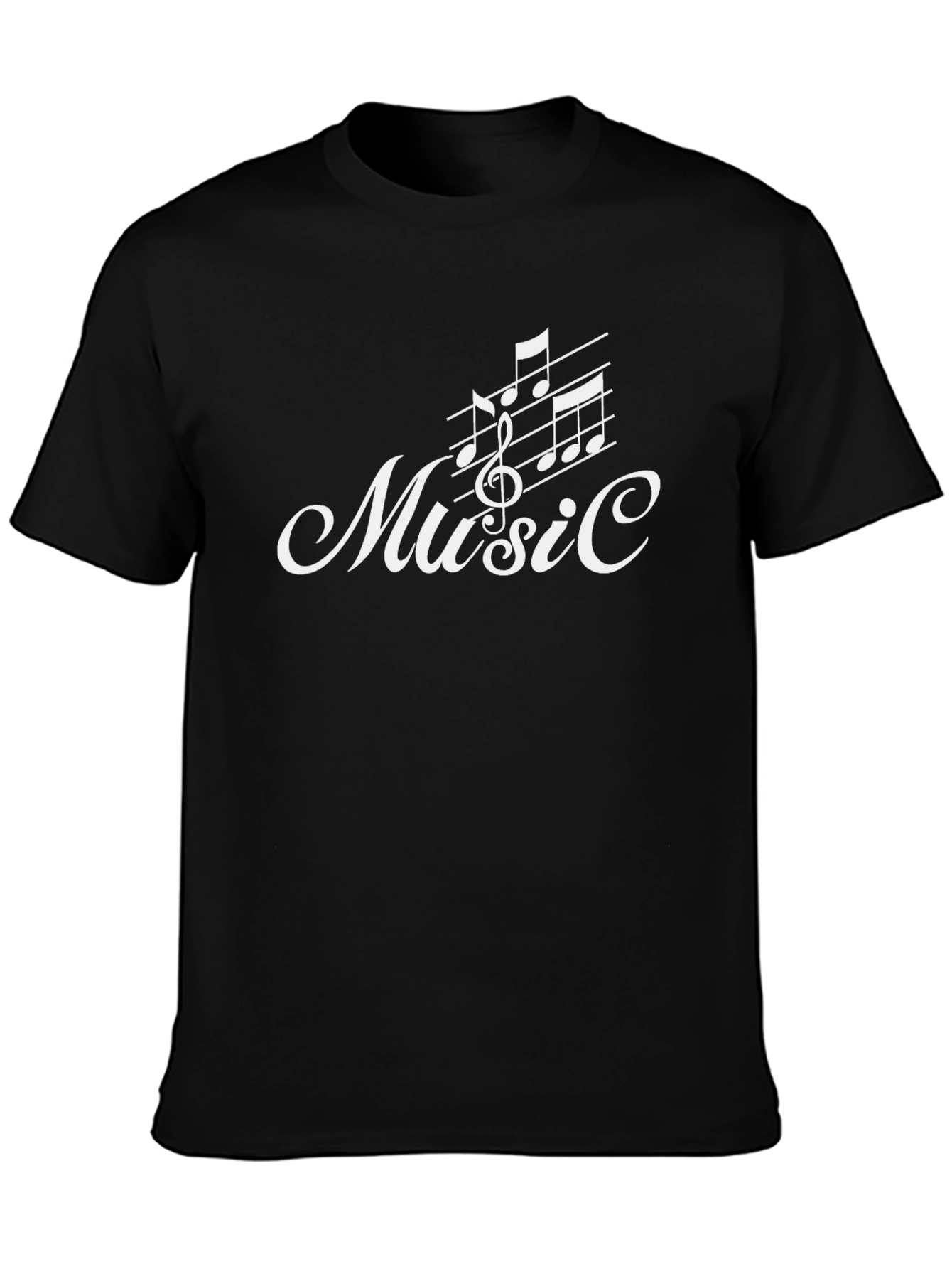 Music Graphic Black T-Shirt for Men