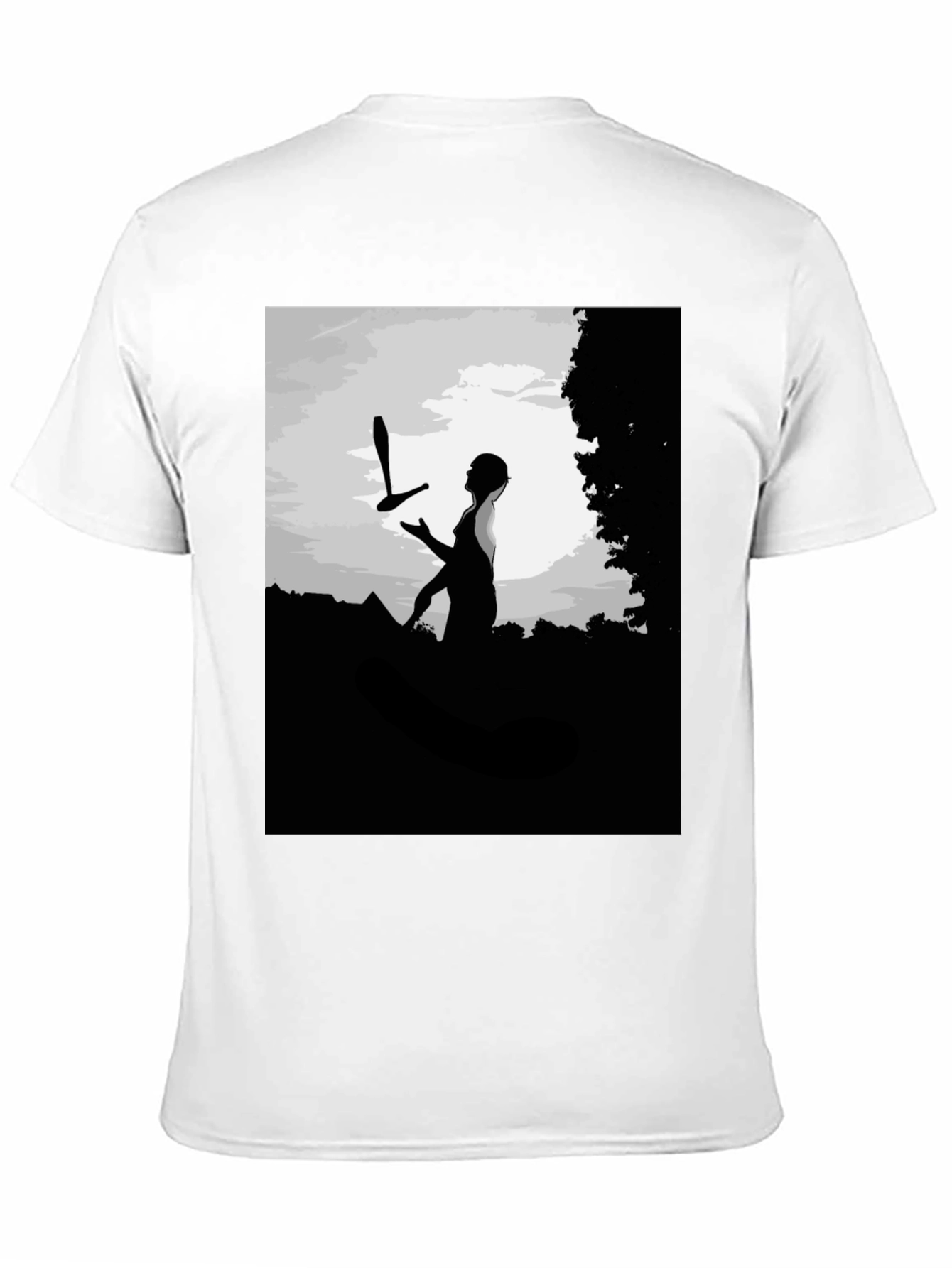 Juggling Act Graphic Tee - Stylish Black Cotton Shirt