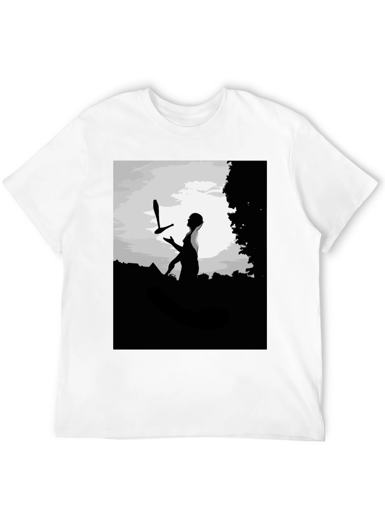 Juggling Act Graphic Tee - Stylish Black Cotton Shirt