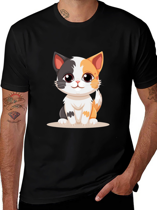Cute Kitten Black T-Shirt