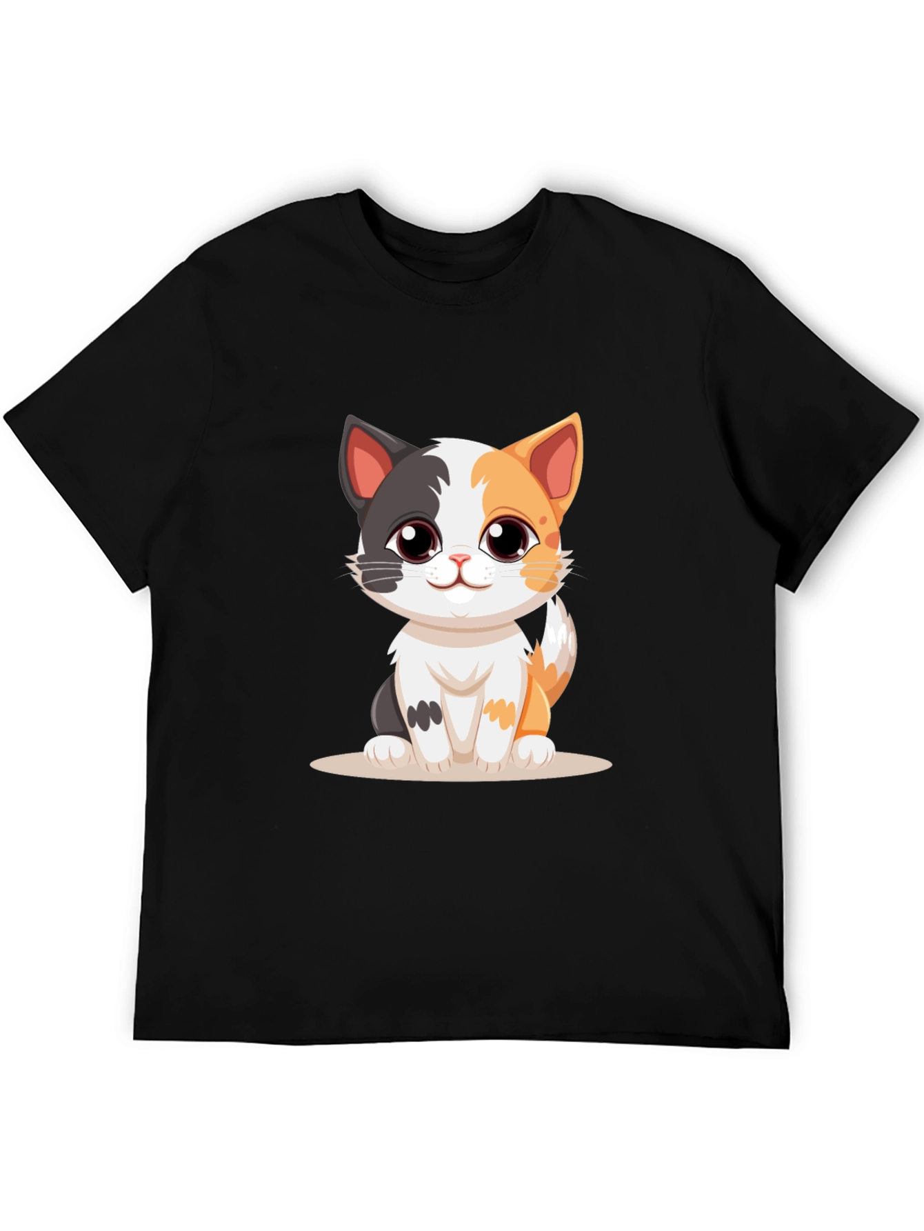 Cute Kitten Black T-Shirt