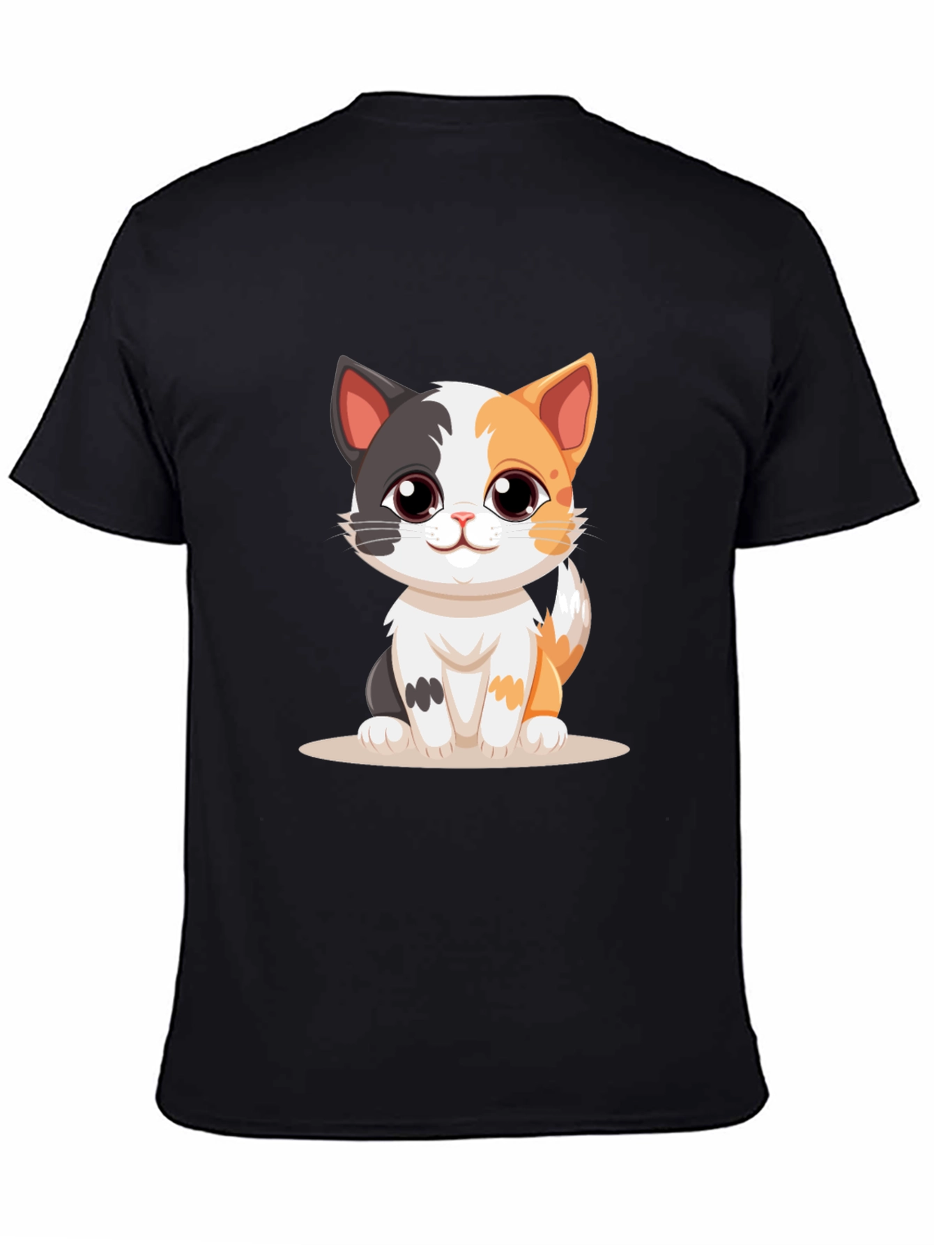 Cute Kitten Black T-Shirt