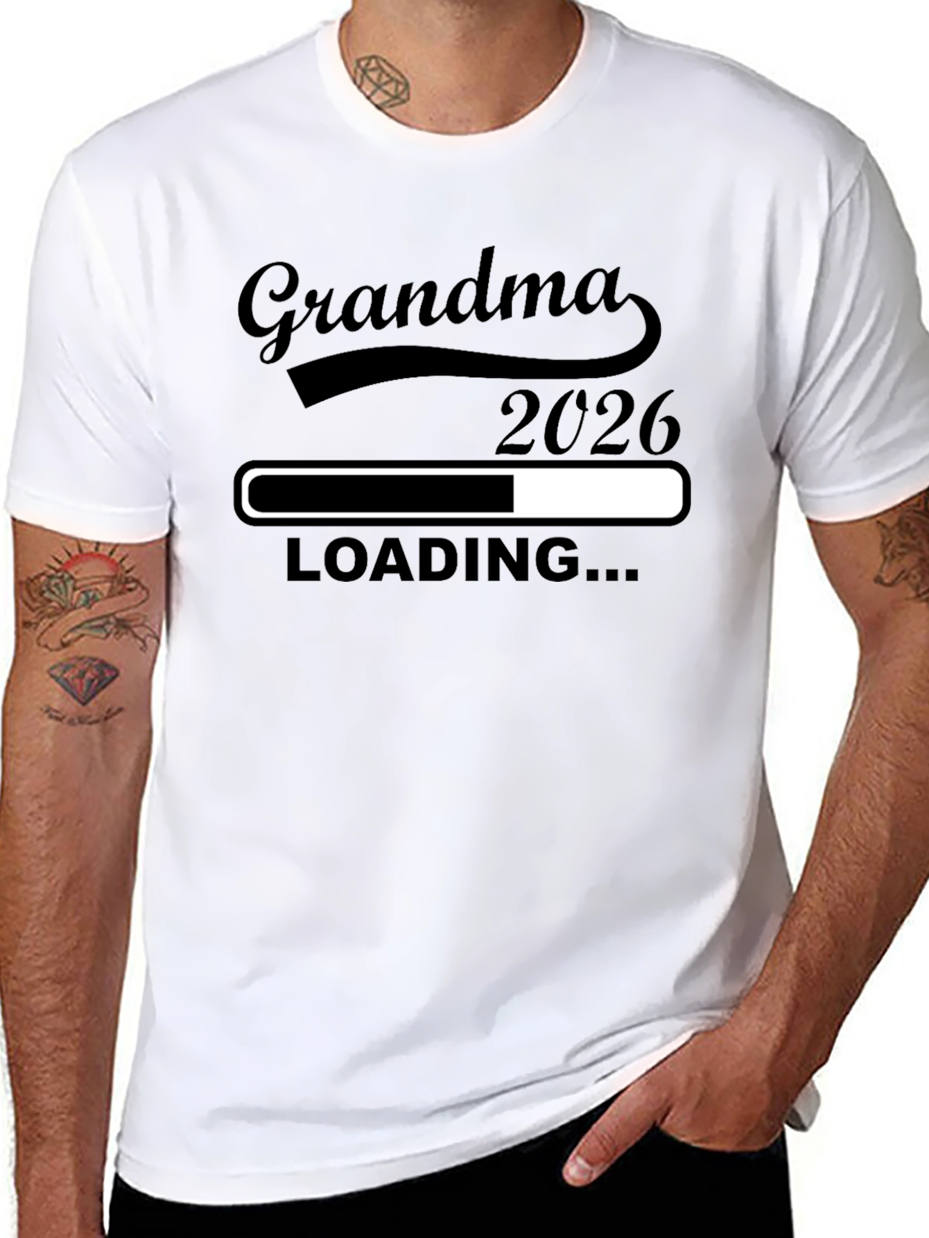 Grandma 2026 Loading T-Shirt - Expecting Announcement Tee