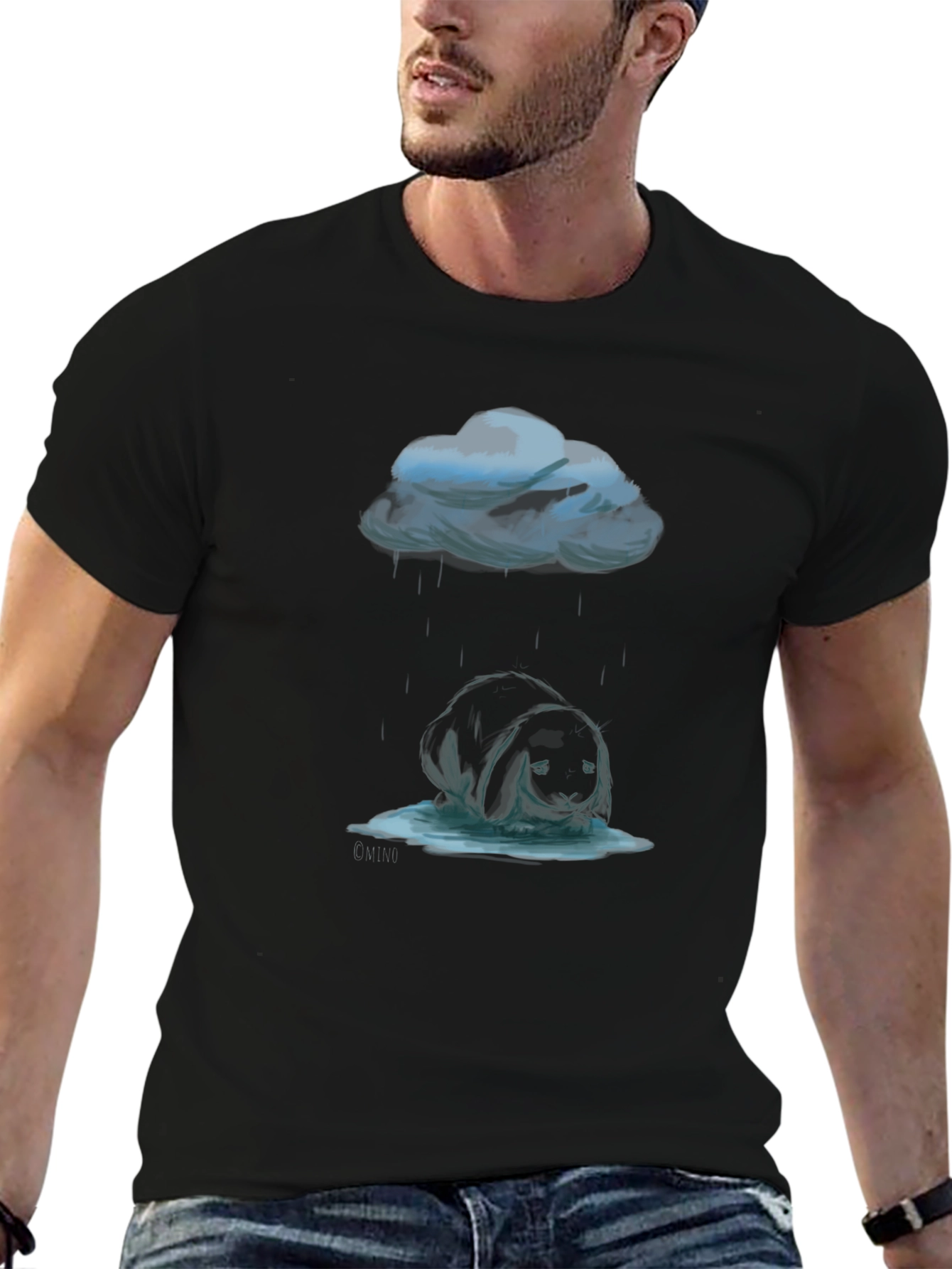 Rainy Day Bunny Tee - Dark Humor T-Shirt