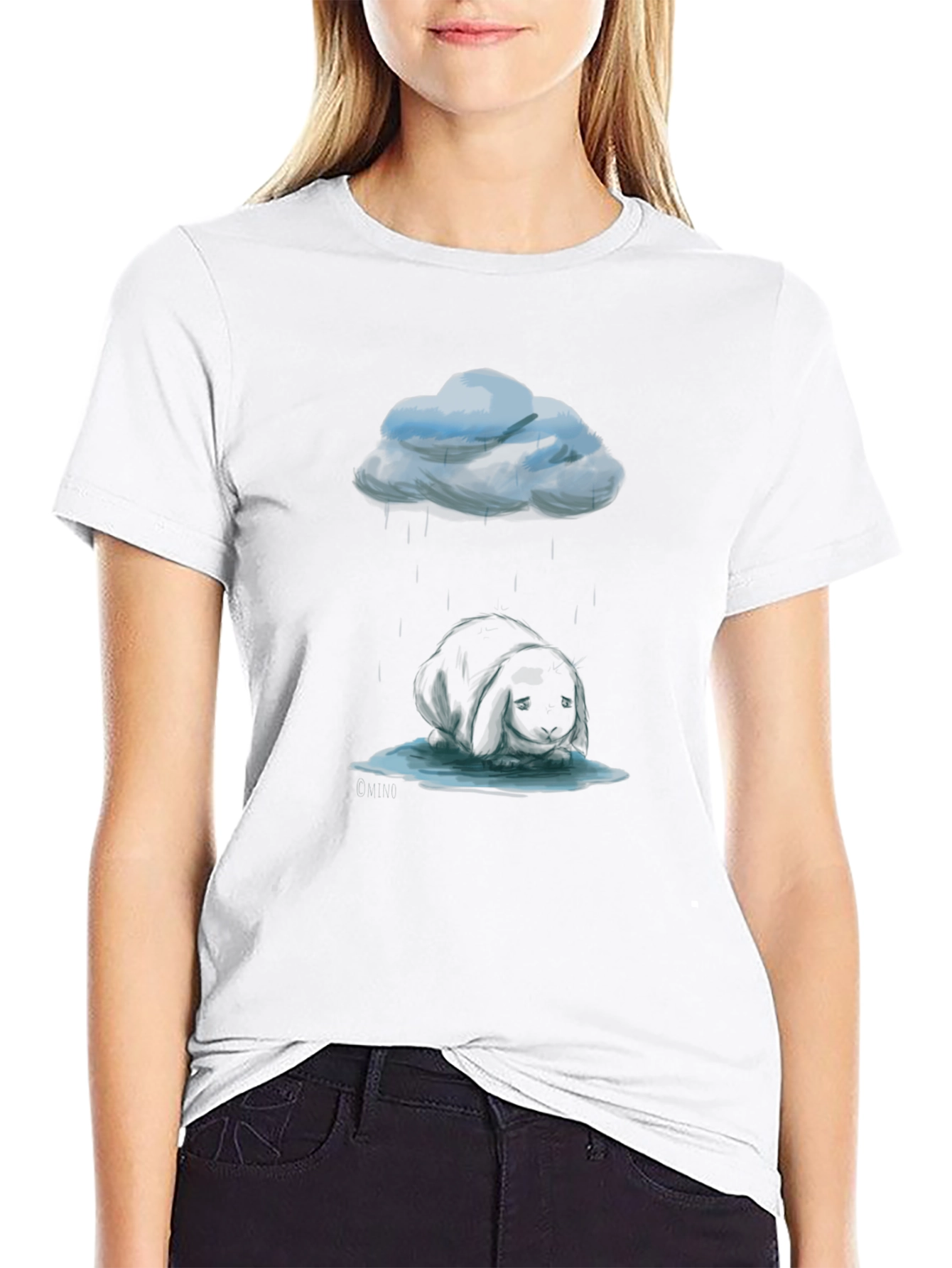 Rainy Day Bunny Tee - Dark Humor T-Shirt