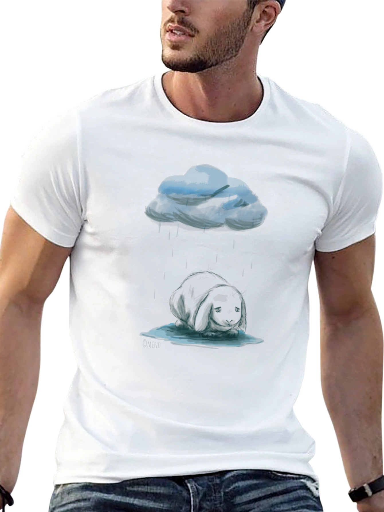 Rainy Day Bunny Tee - Dark Humor T-Shirt