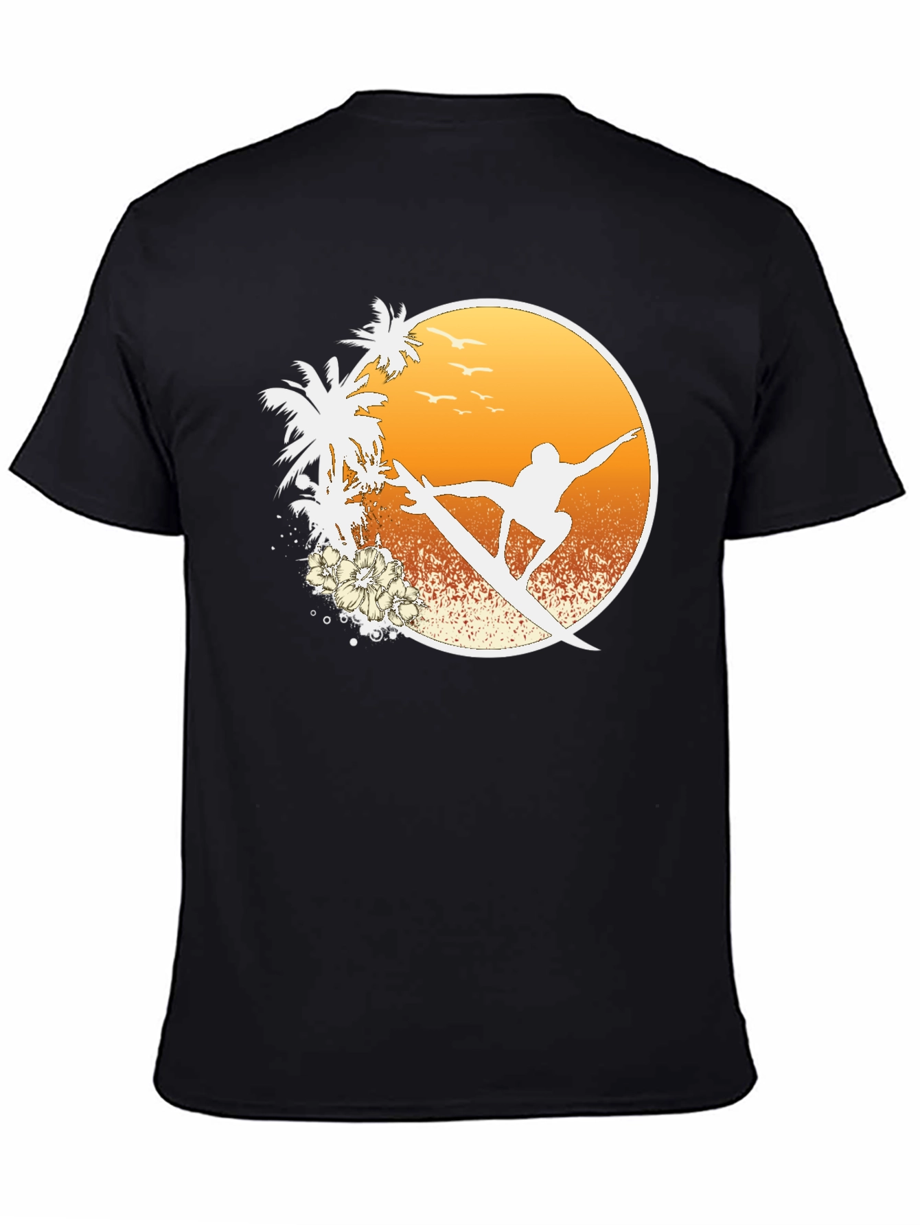 Surfer Sunset Graphic Tee - Beach Vibes T-Shirt