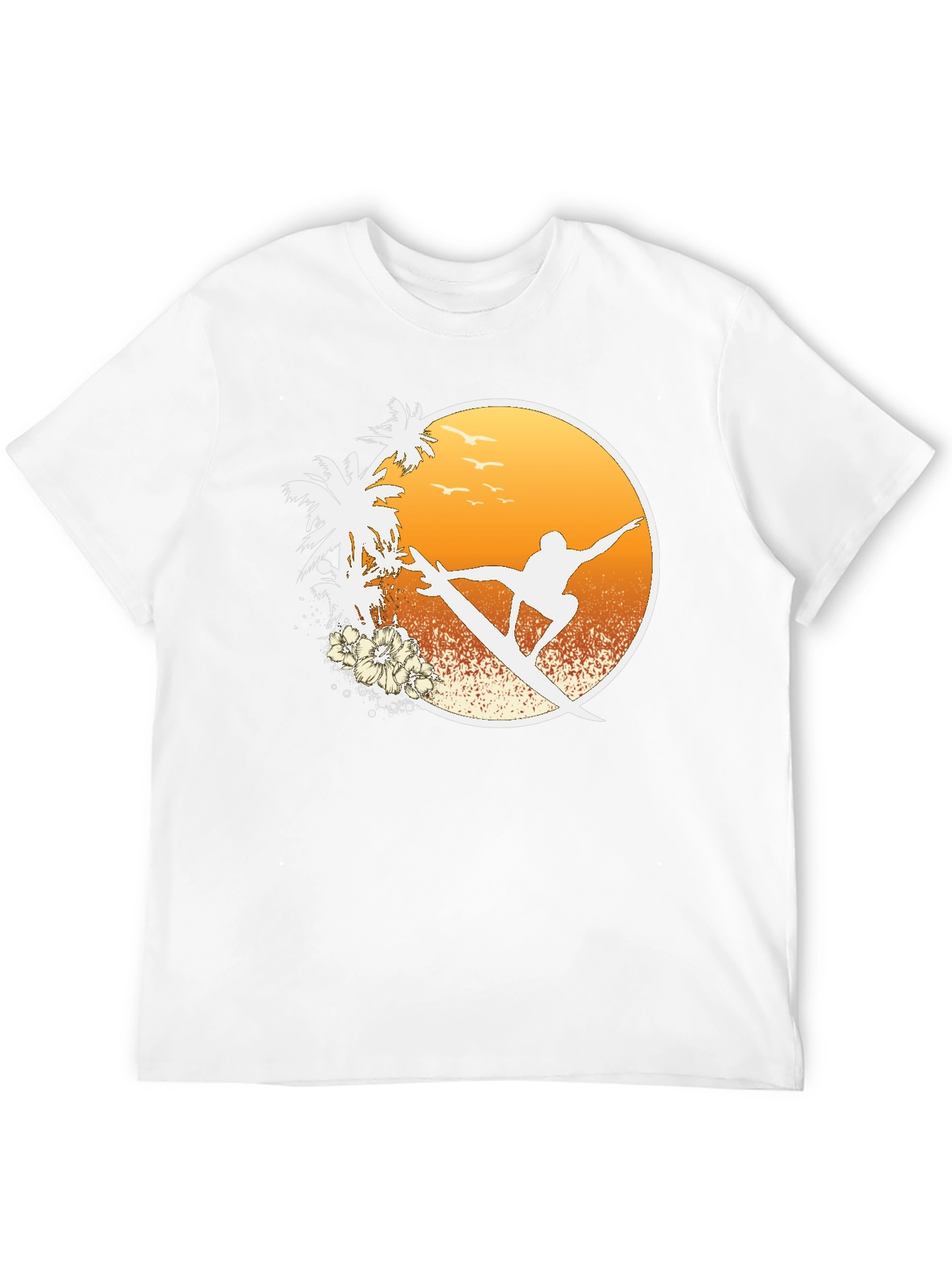 Surfer Sunset Graphic Tee - Beach Vibes T-Shirt