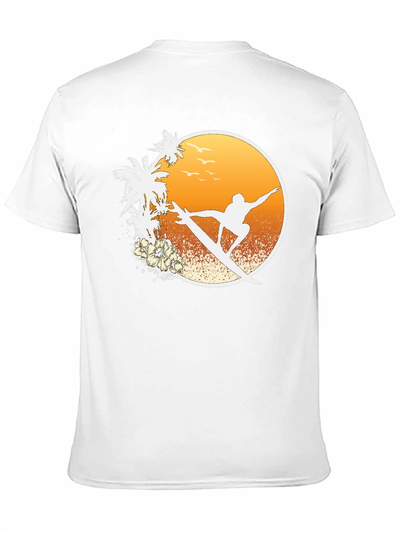 Surfer Sunset Graphic Tee - Beach Vibes T-Shirt