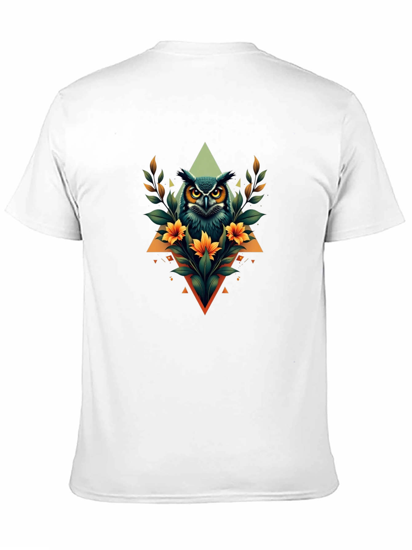 Owl Graphic Print Black T-Shirt