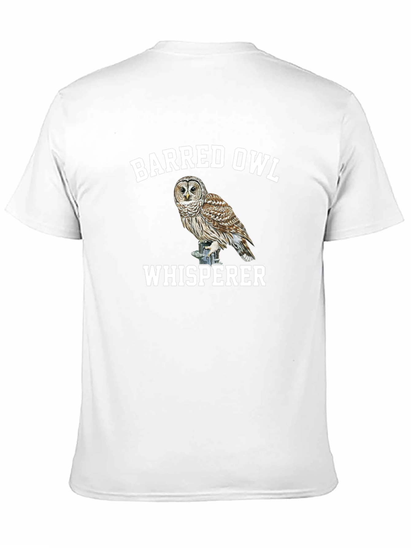 Barred Owl Whisperer Black T-Shirt