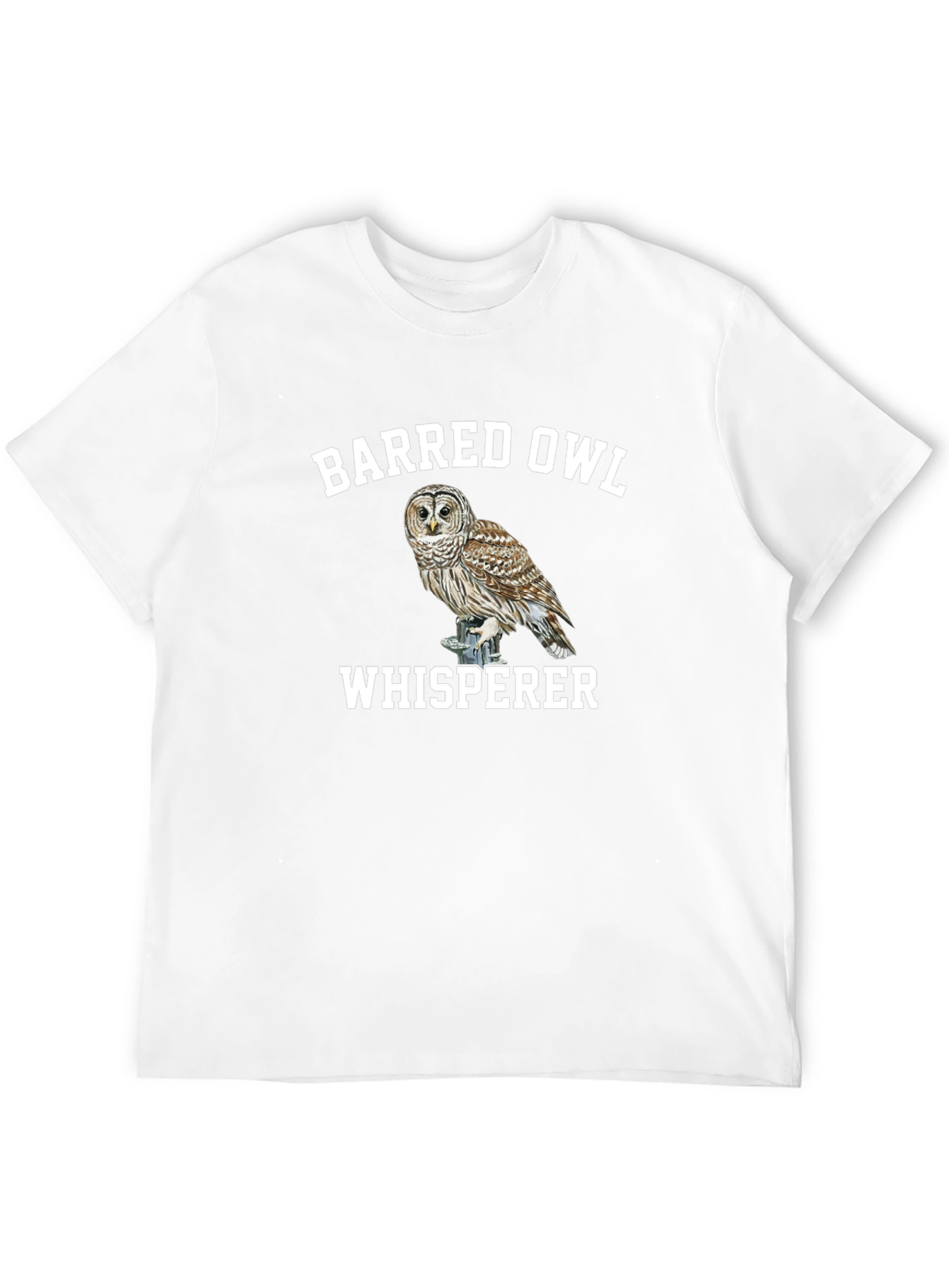 Barred Owl Whisperer Black T-Shirt