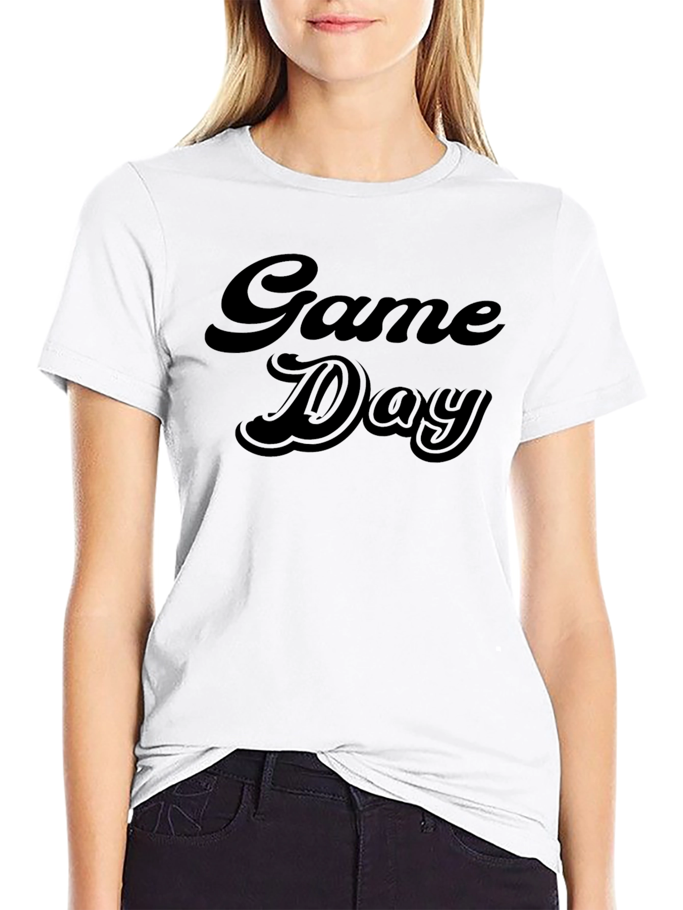Game Day Black Graphic Tee