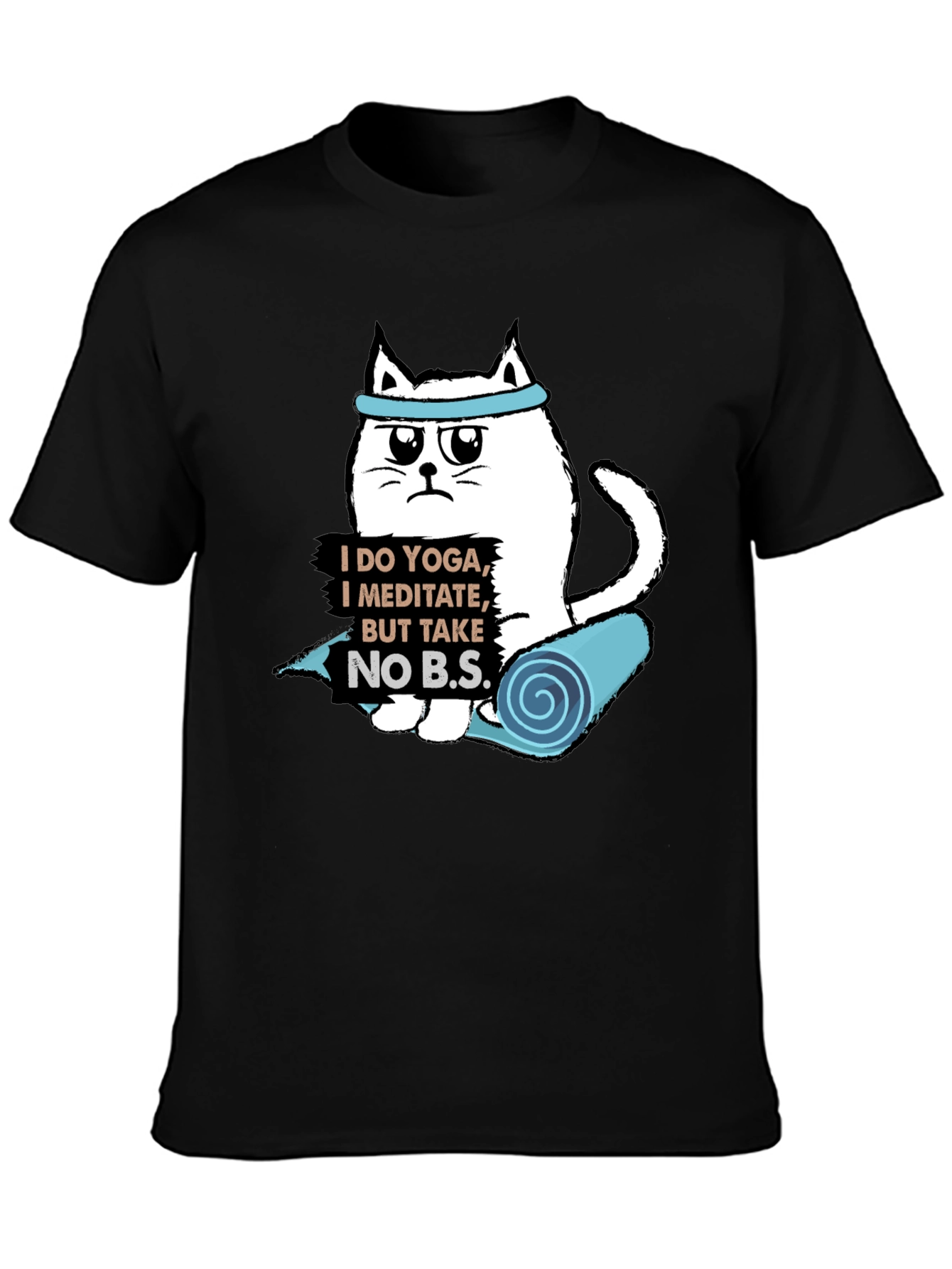 Yoga Cat T-Shirt: Meditate & Take No BS!