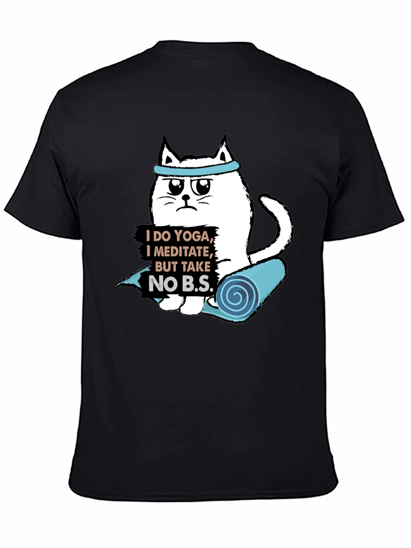 Yoga Cat T-Shirt: Meditate & Take No BS!