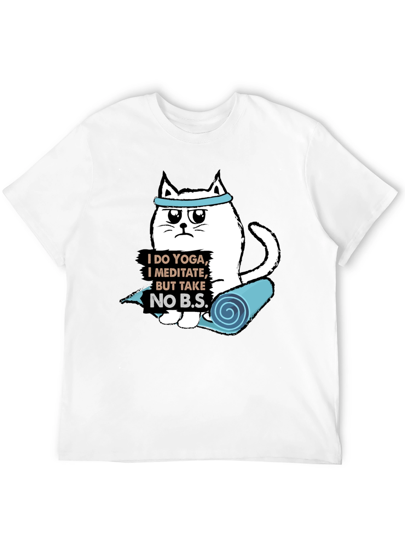 Yoga Cat T-Shirt: Meditate & Take No BS!