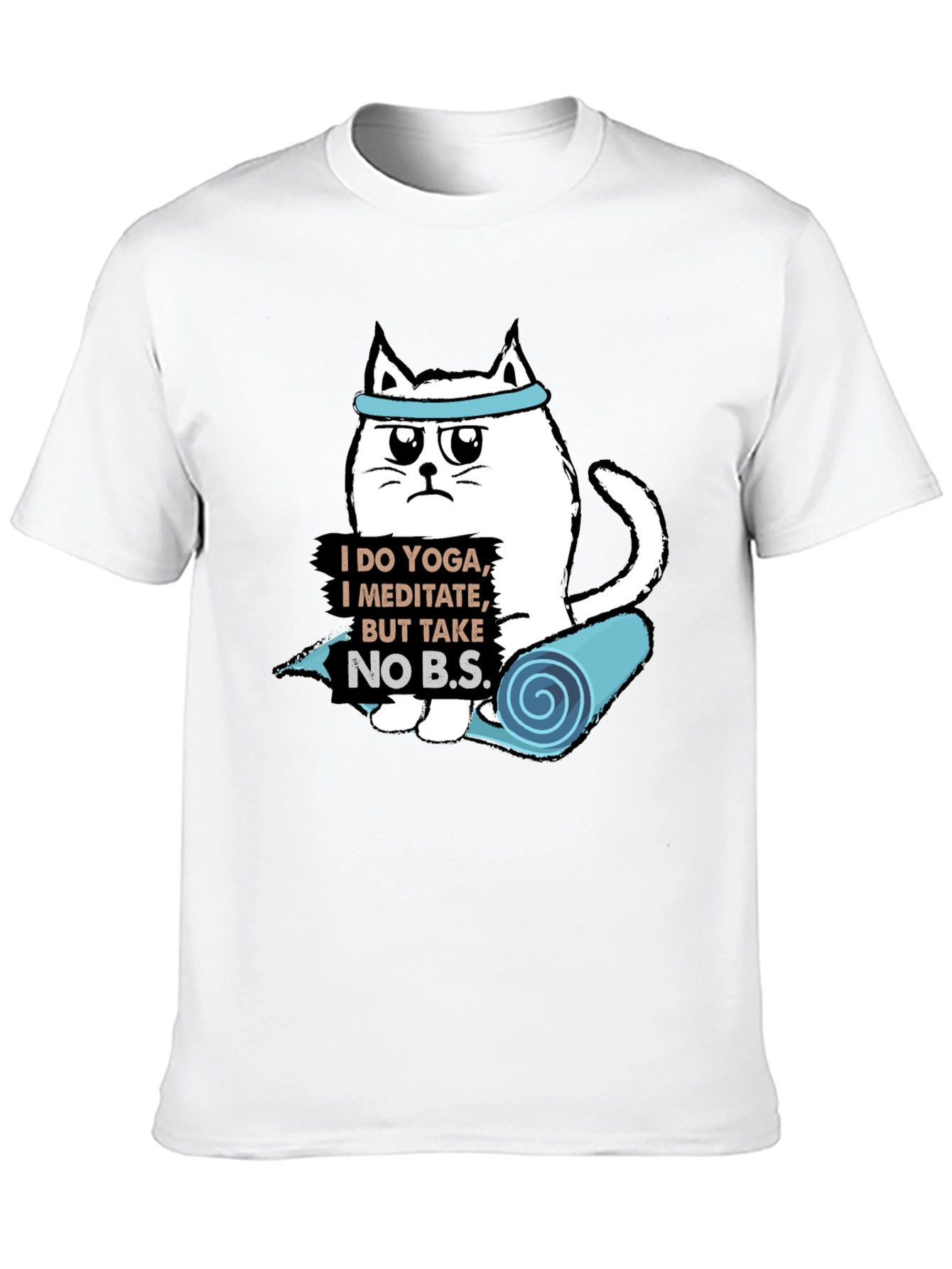 Yoga Cat T-Shirt: Meditate & Take No BS!