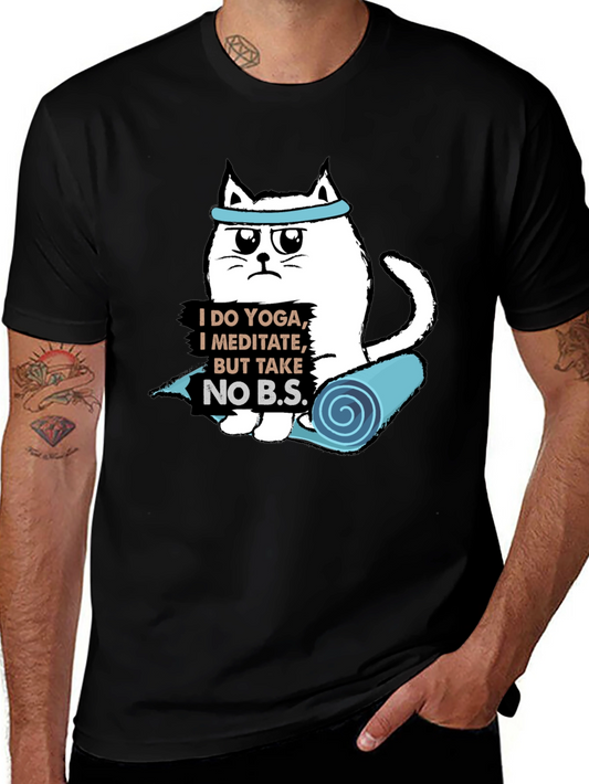 Yoga Cat T-Shirt: Meditate & Take No BS!