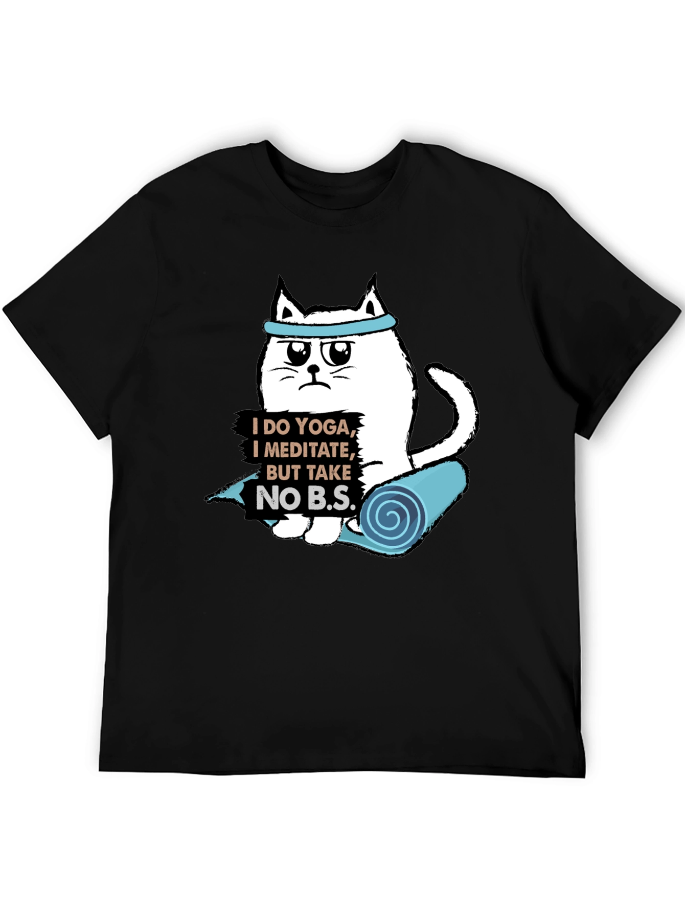 Yoga Cat T-Shirt: Meditate & Take No BS!