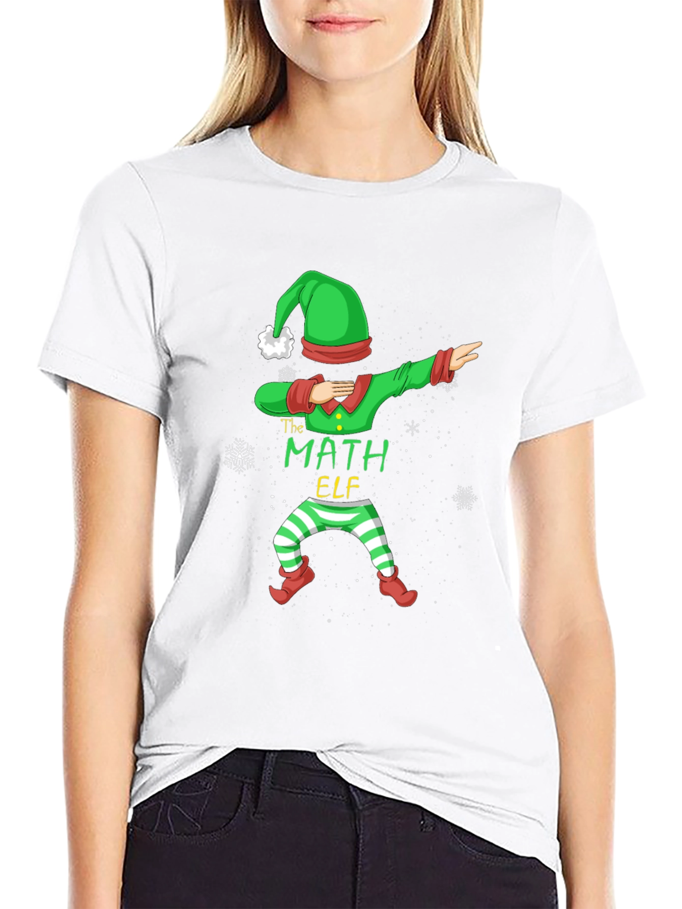 Math Elf Dabbing Christmas T-Shirt