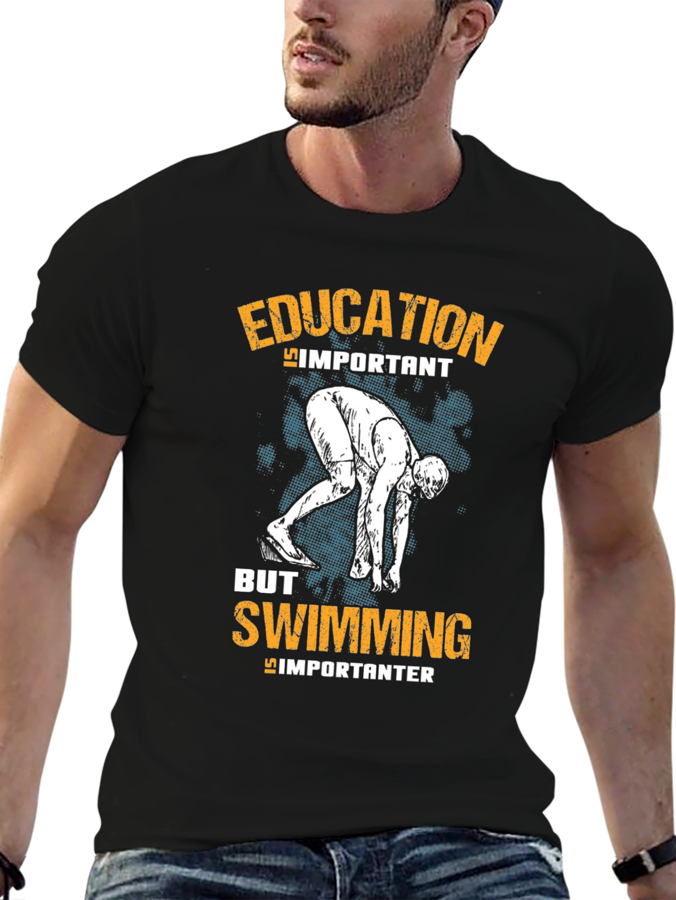Education But Swimming Importanter T-Shirt