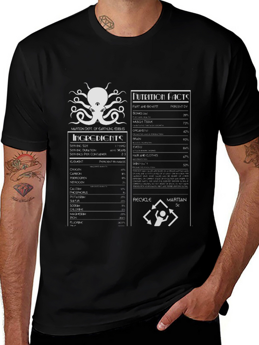 Martian Diet T-Shirt: Earthling Edibles Nutrition Facts