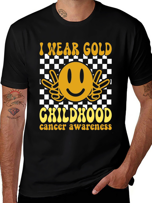 I Wear Gold Childhood Cancer Awareness Tee
