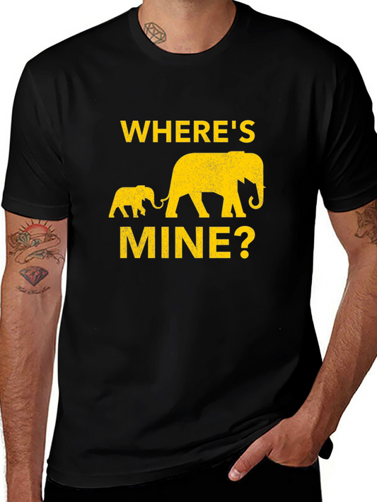 Wheres Mine? Elephant Graphic Print Tee