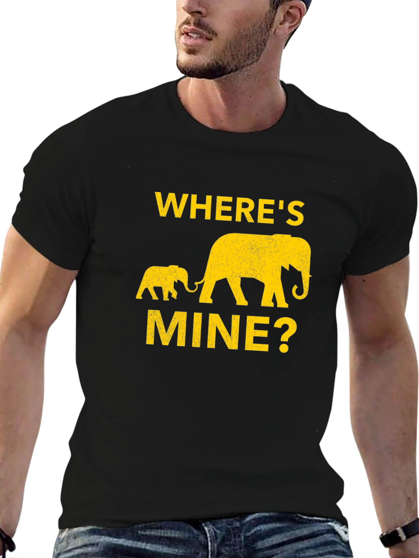 Wheres Mine? Elephant Graphic Print Tee