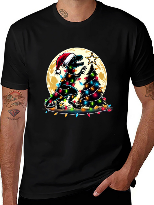 Festive Dinosaur Christmas T-Shirt