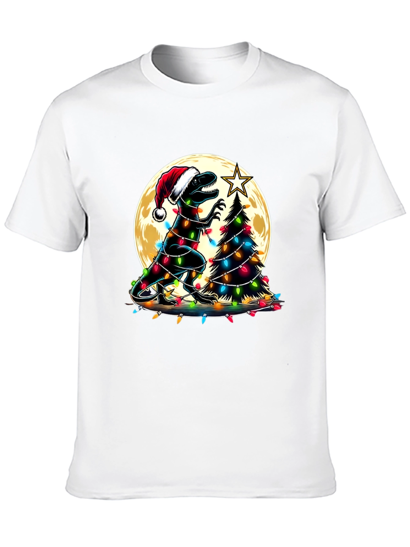 Festive Dinosaur Christmas T-Shirt