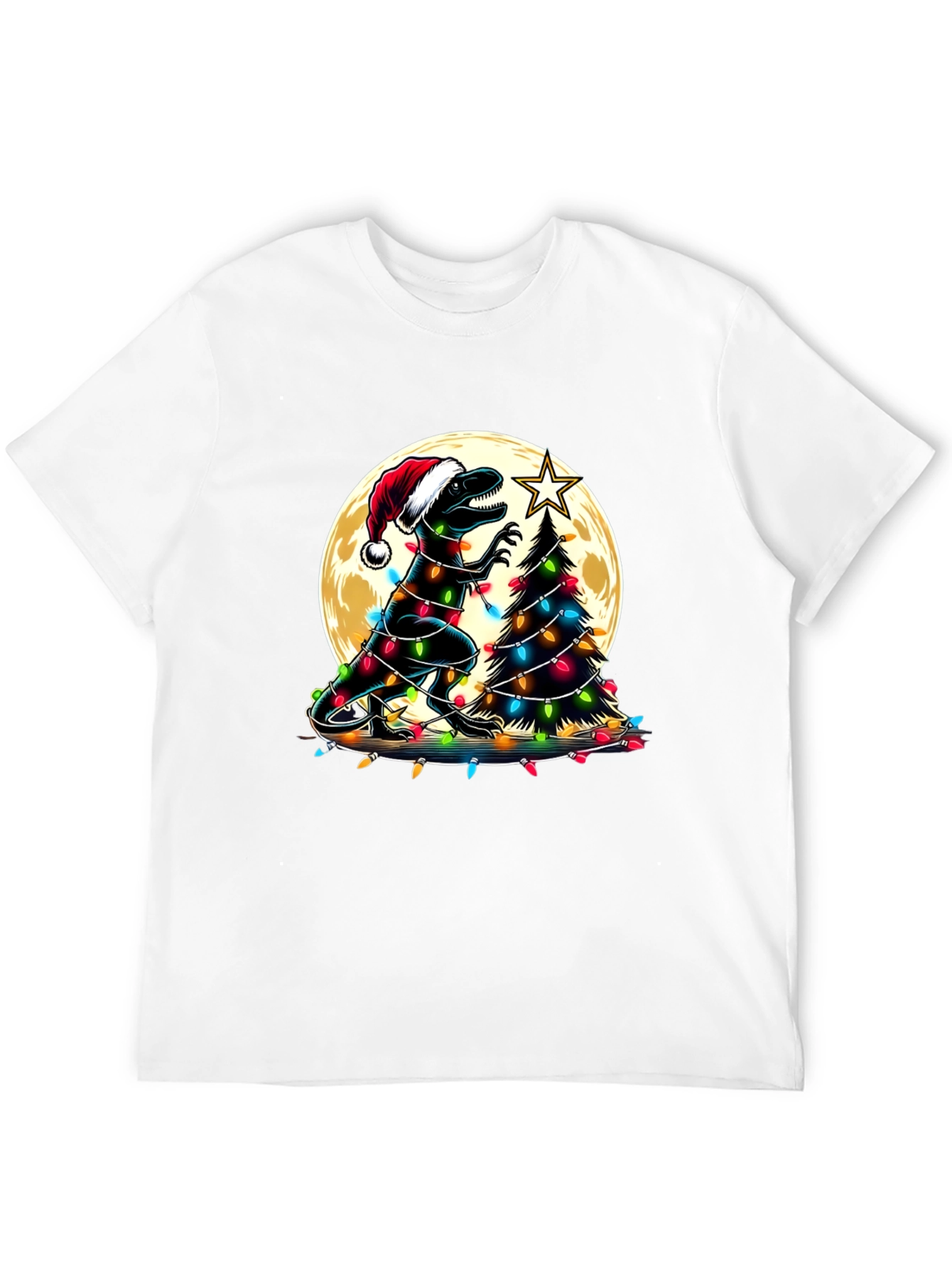 Festive Dinosaur Christmas T-Shirt