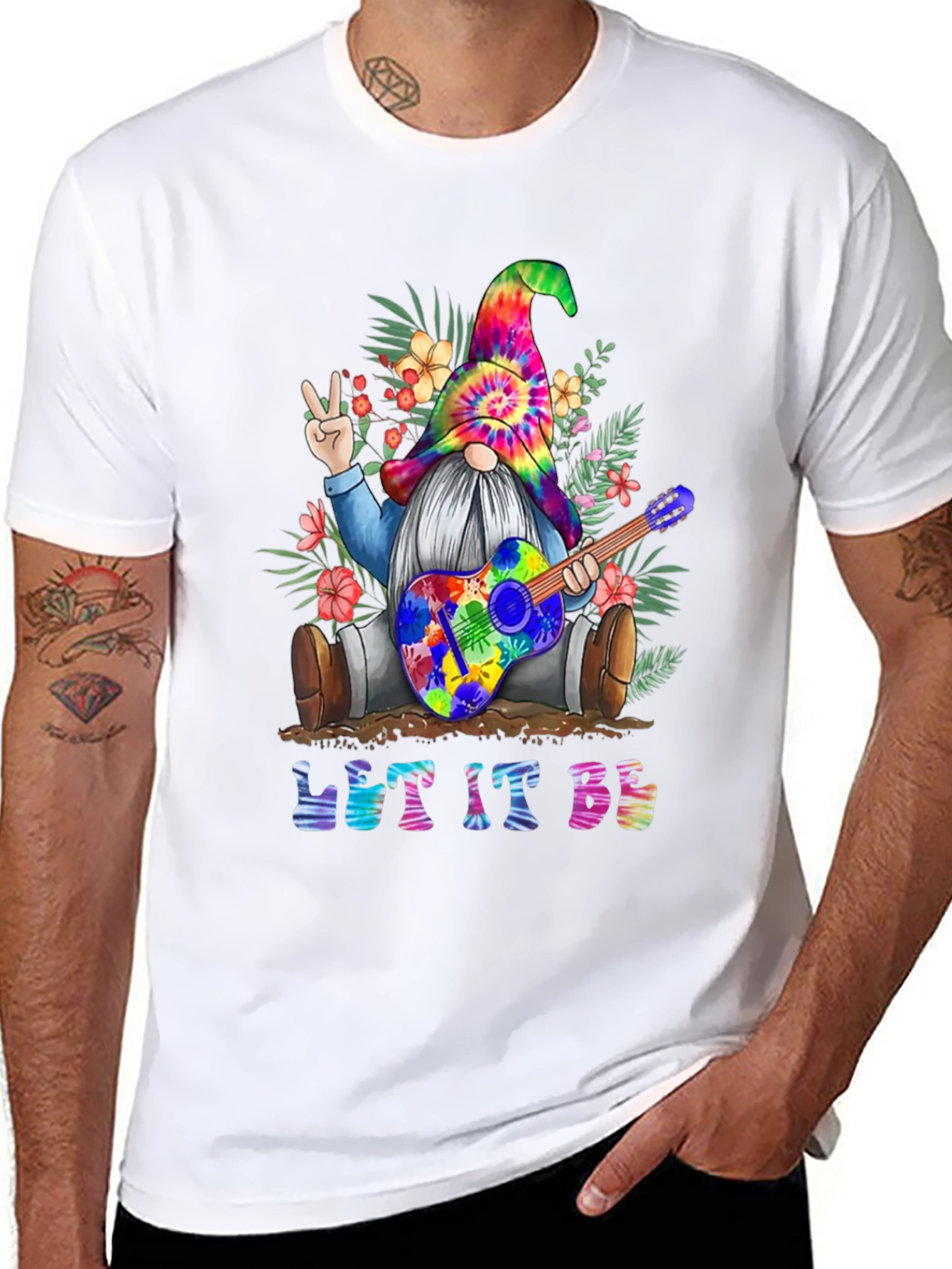 Hippie Gnome Let It Be Graphic Tee