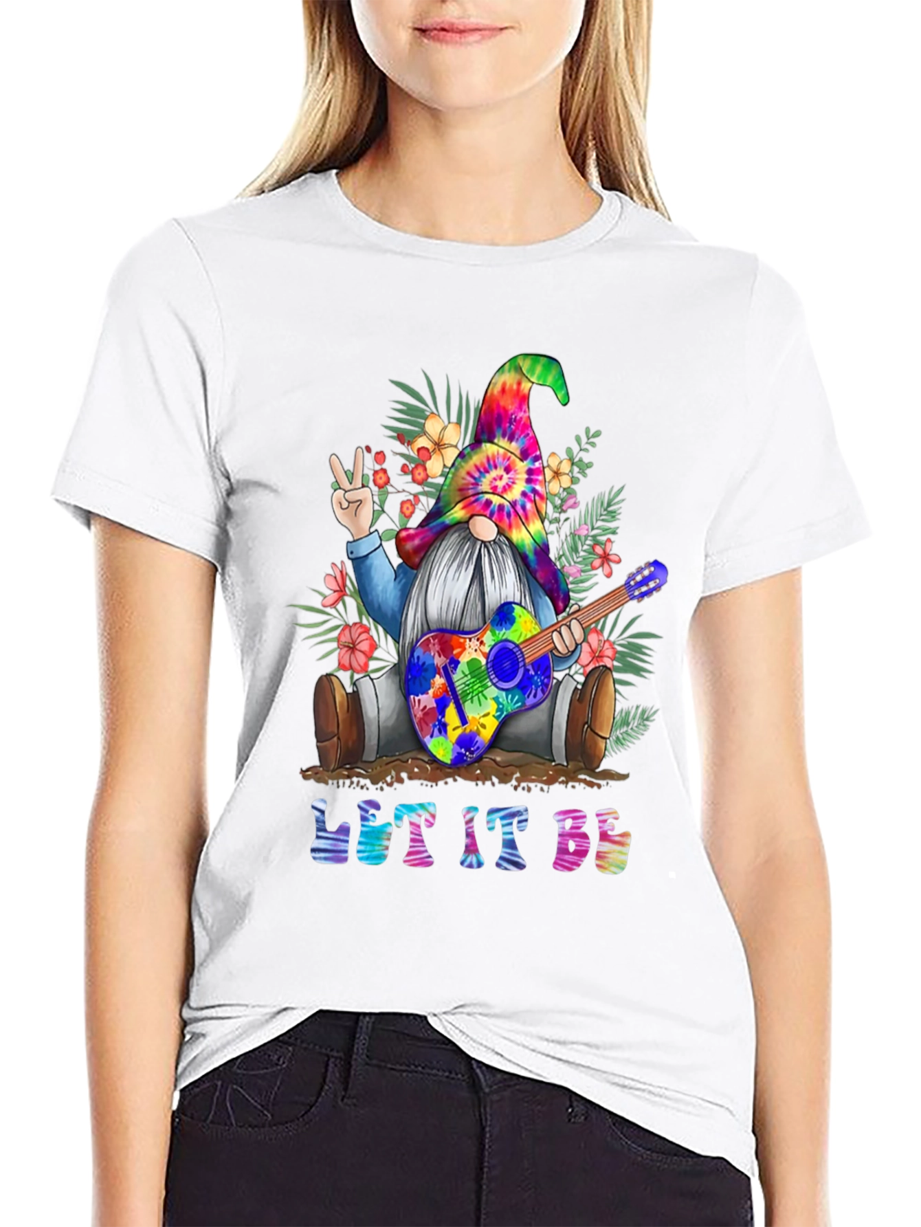 Hippie Gnome Let It Be Graphic Tee