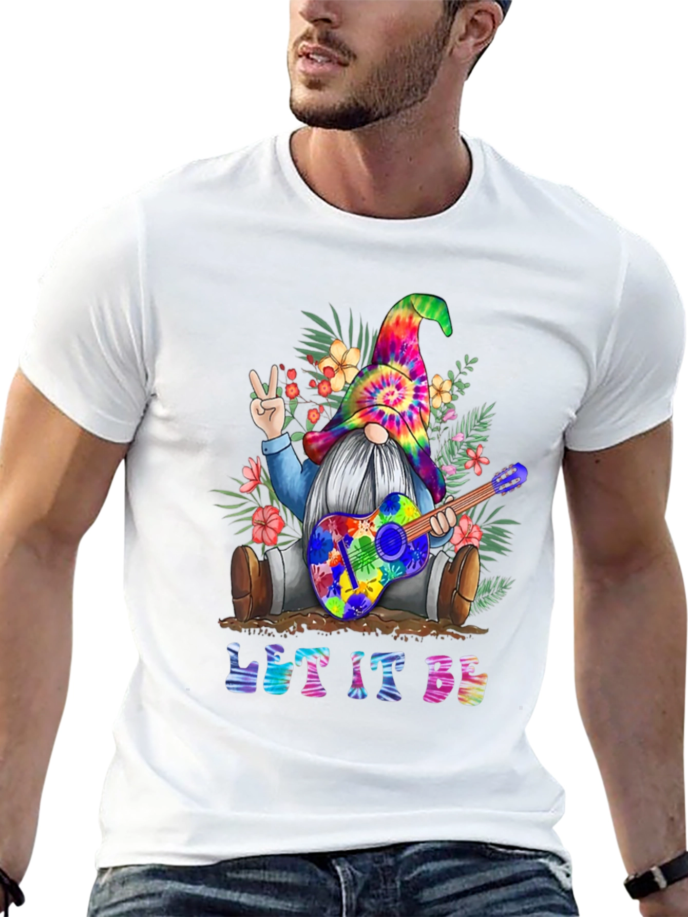 Hippie Gnome Let It Be Graphic Tee
