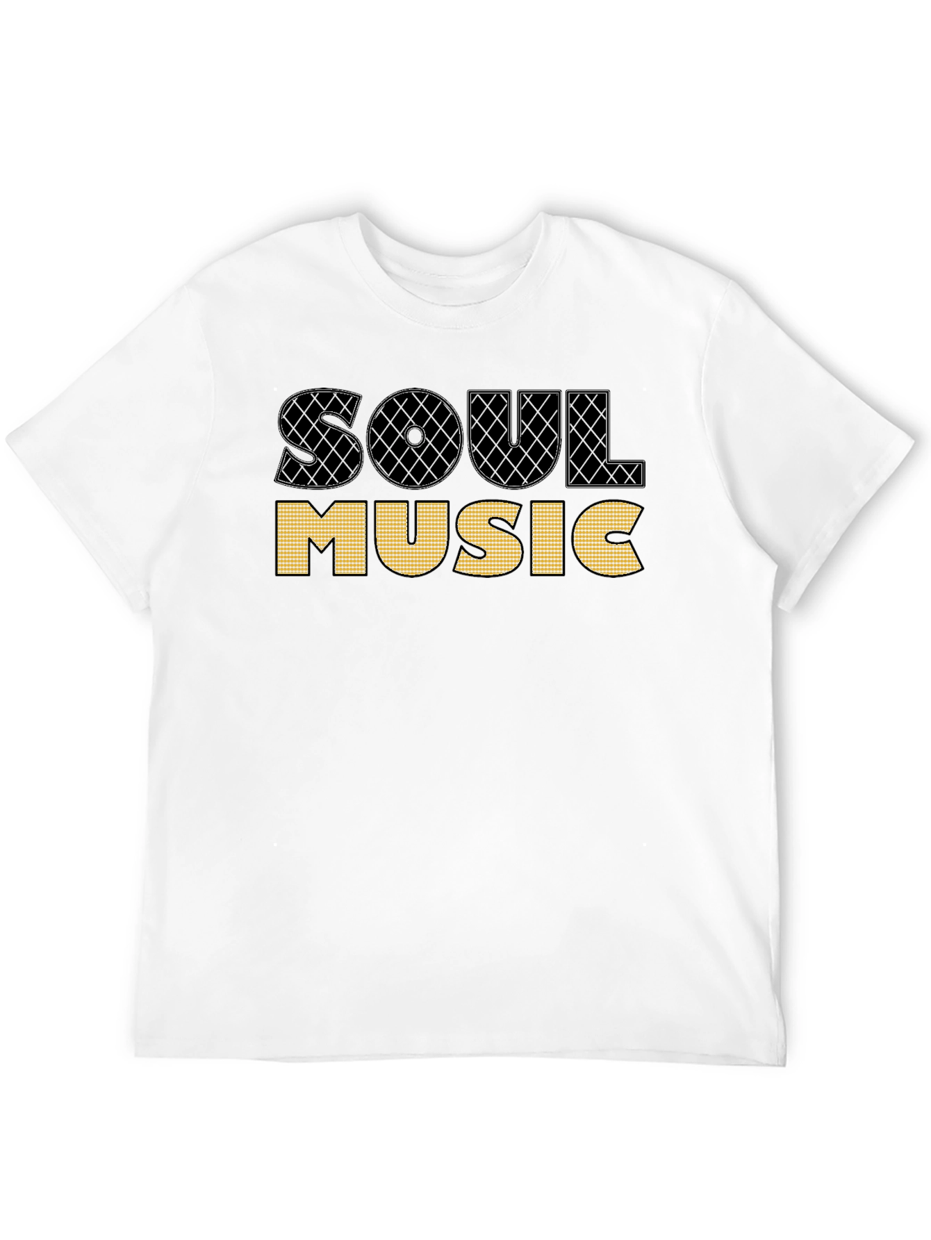 Soul Music Graphic T-Shirt Black Cotton Tee