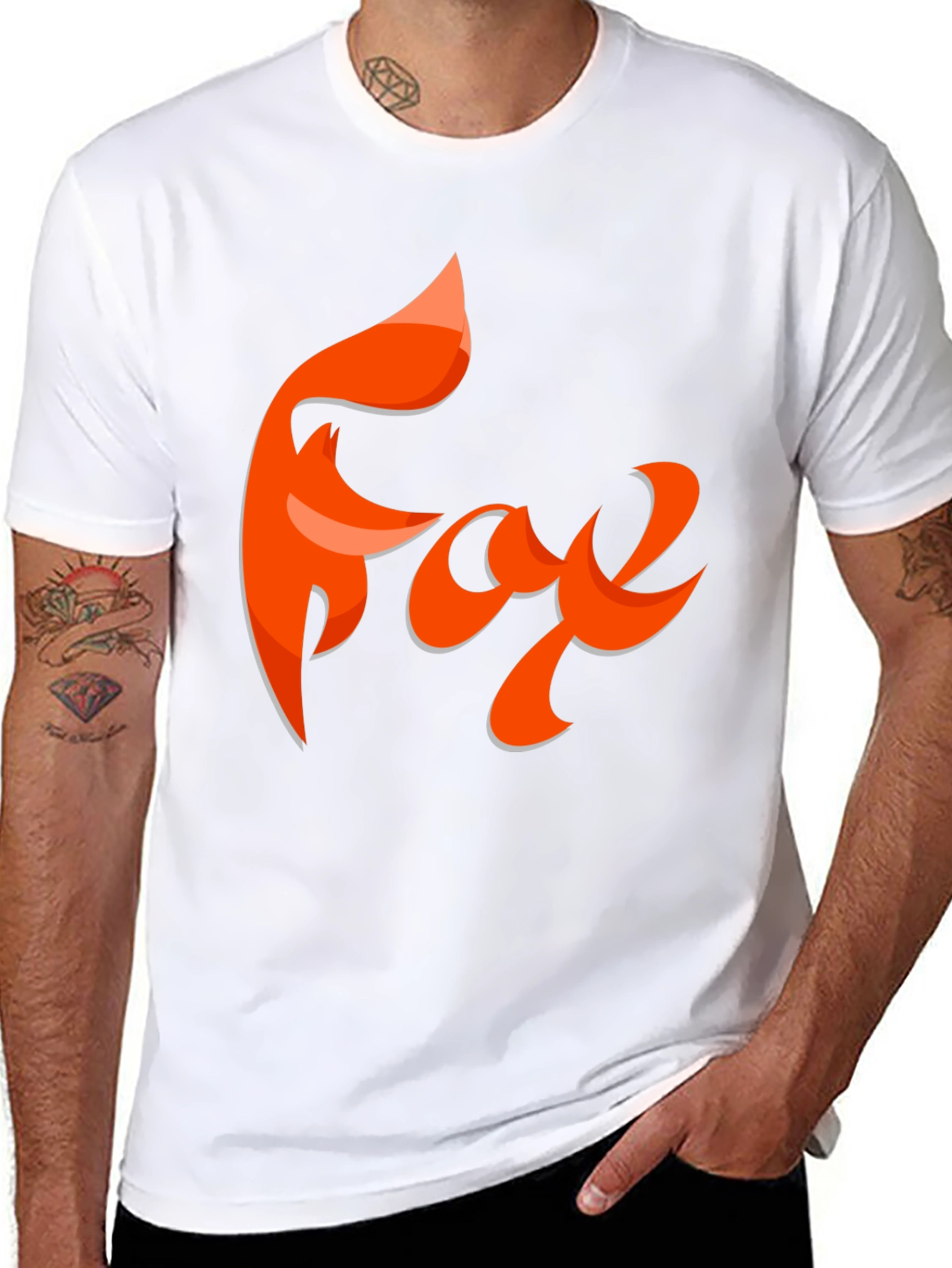 Fox Graphic T-Shirt - Black