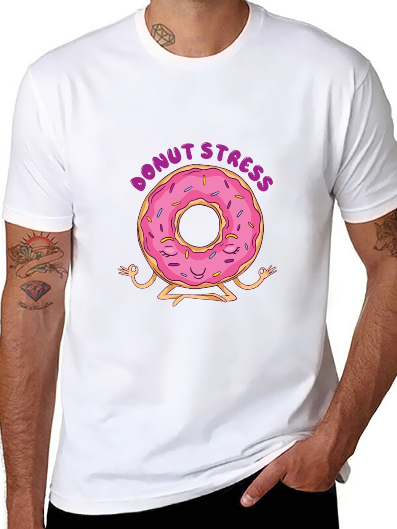 Donut Stress T-Shirt - Funny Yoga Relaxation Tee