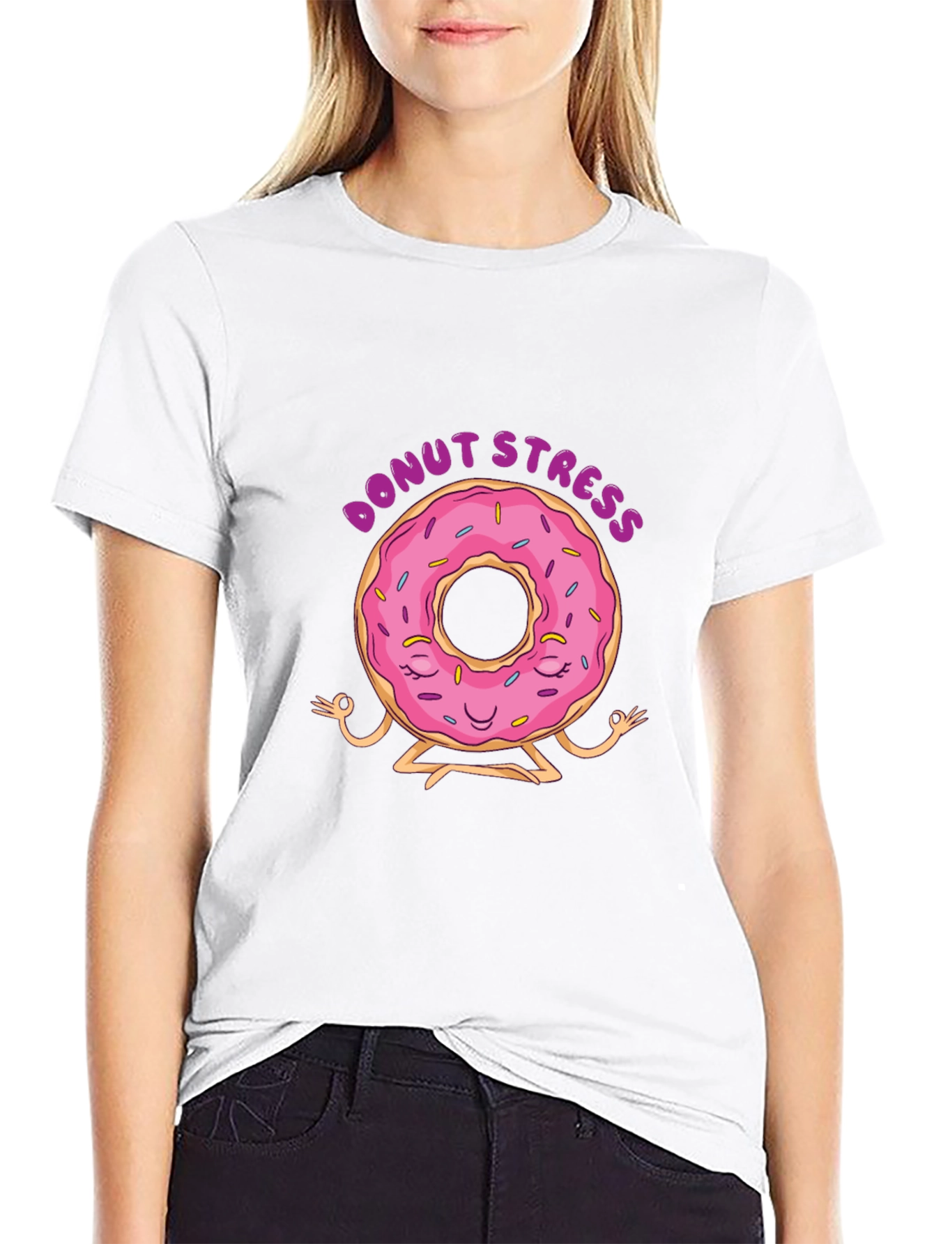 Donut Stress T-Shirt - Funny Yoga Relaxation Tee