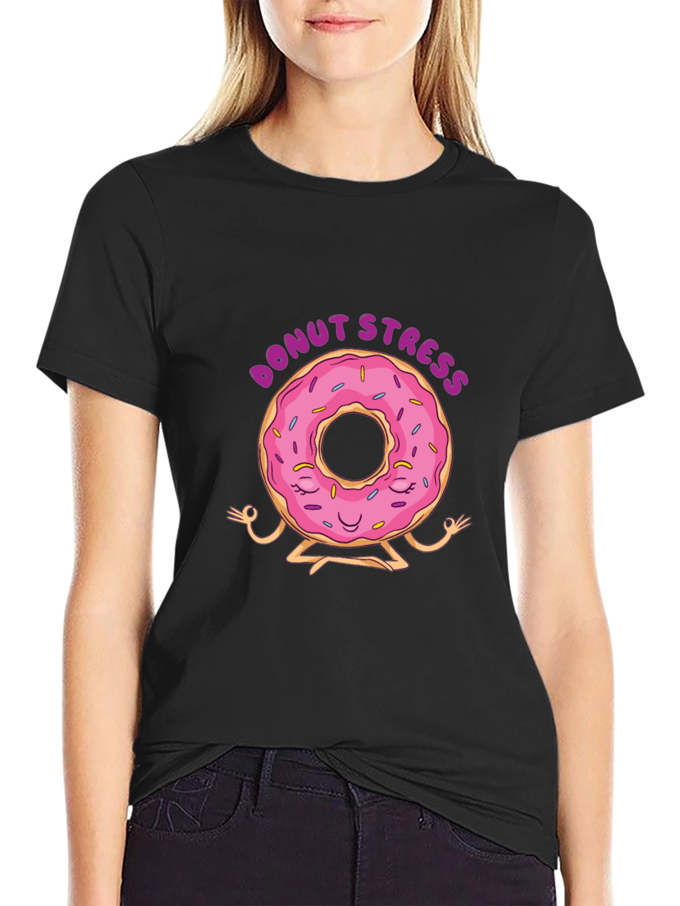 Donut Stress T-Shirt - Funny Yoga Relaxation Tee