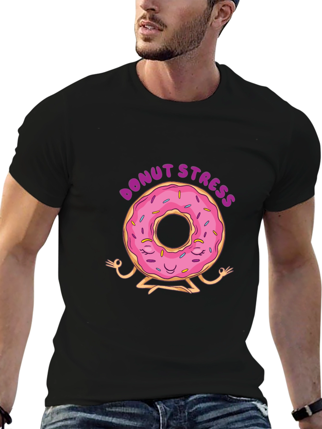 Donut Stress T-Shirt - Funny Yoga Relaxation Tee