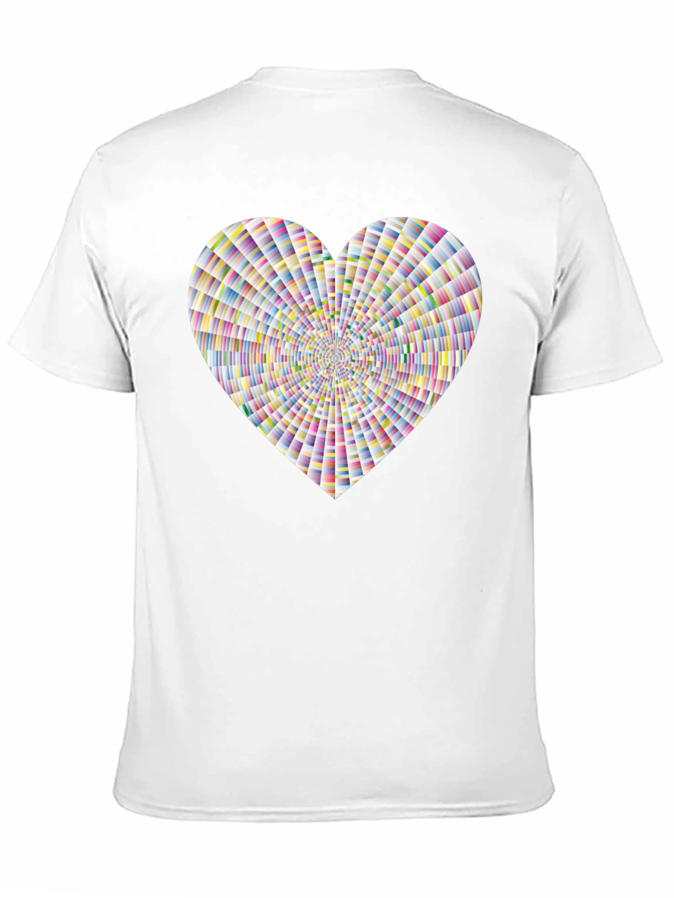 Vibrant Geometric Heart Graphic Tee