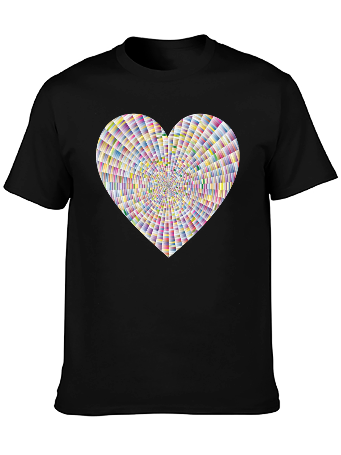 Vibrant Geometric Heart Graphic Tee