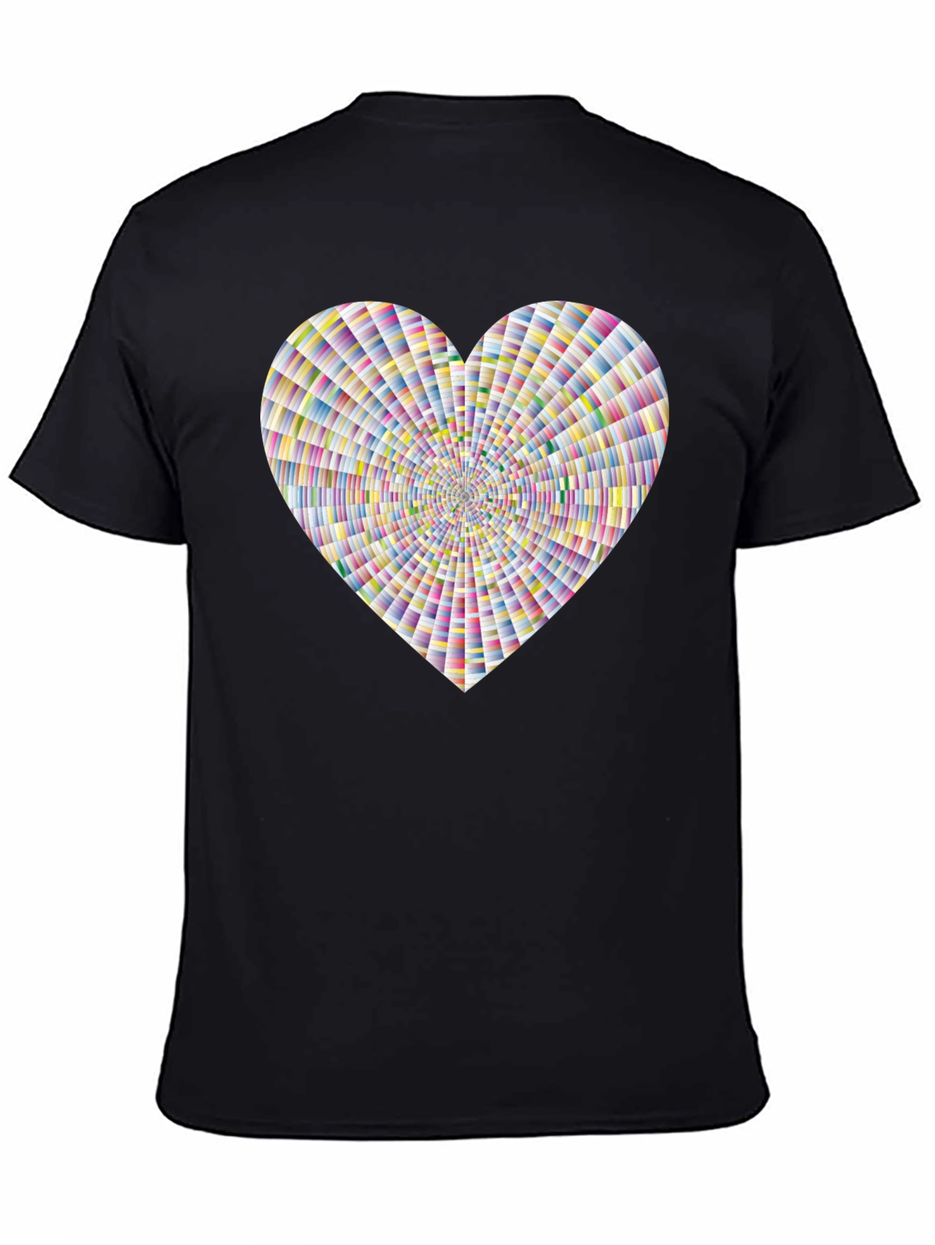 Vibrant Geometric Heart Graphic Tee