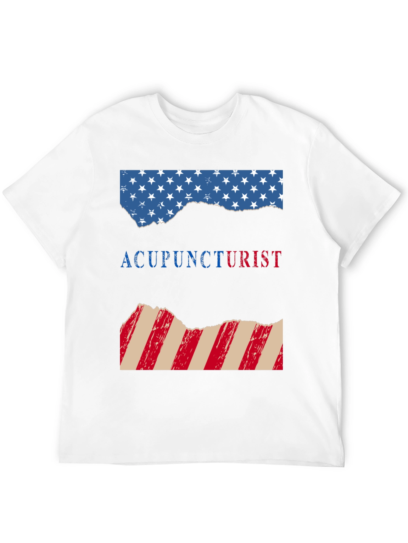 Acupuncturist Patriotic American Flag T-Shirt